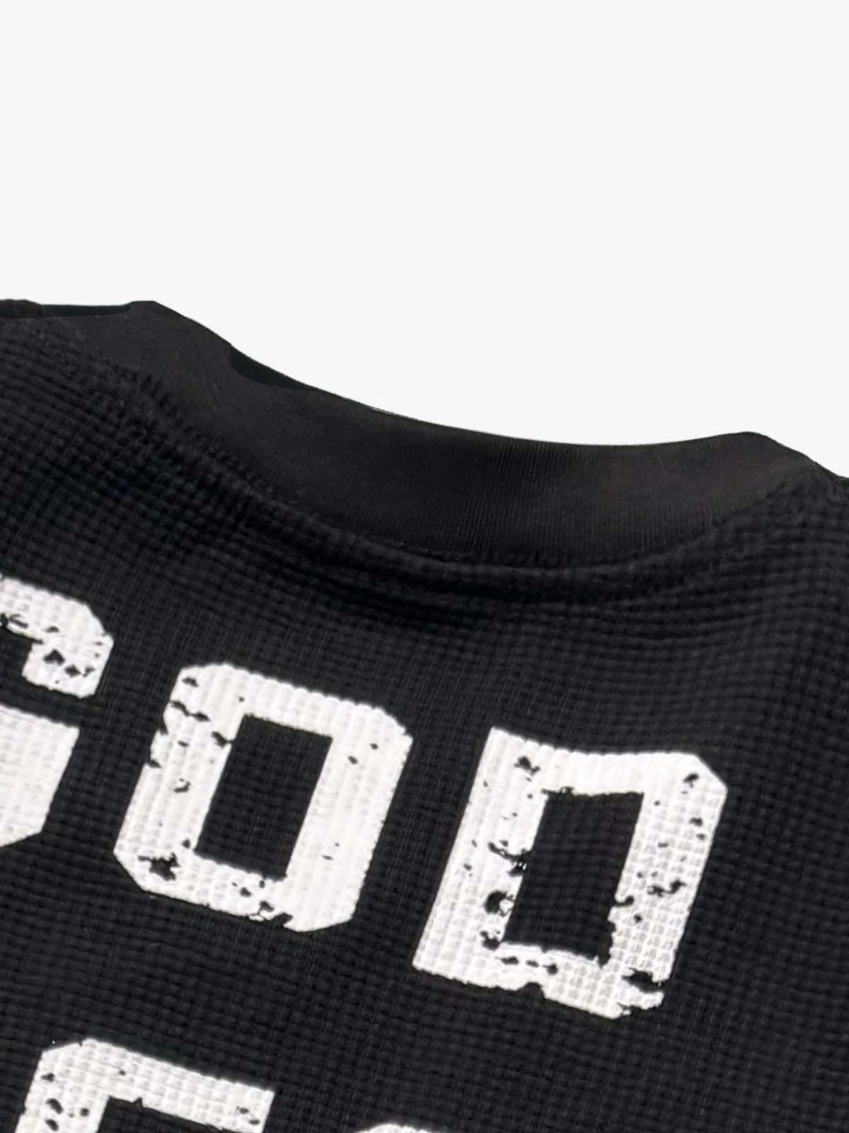 Street Cross Lettering Print Long-Sleeved T-Shirt - Image 7