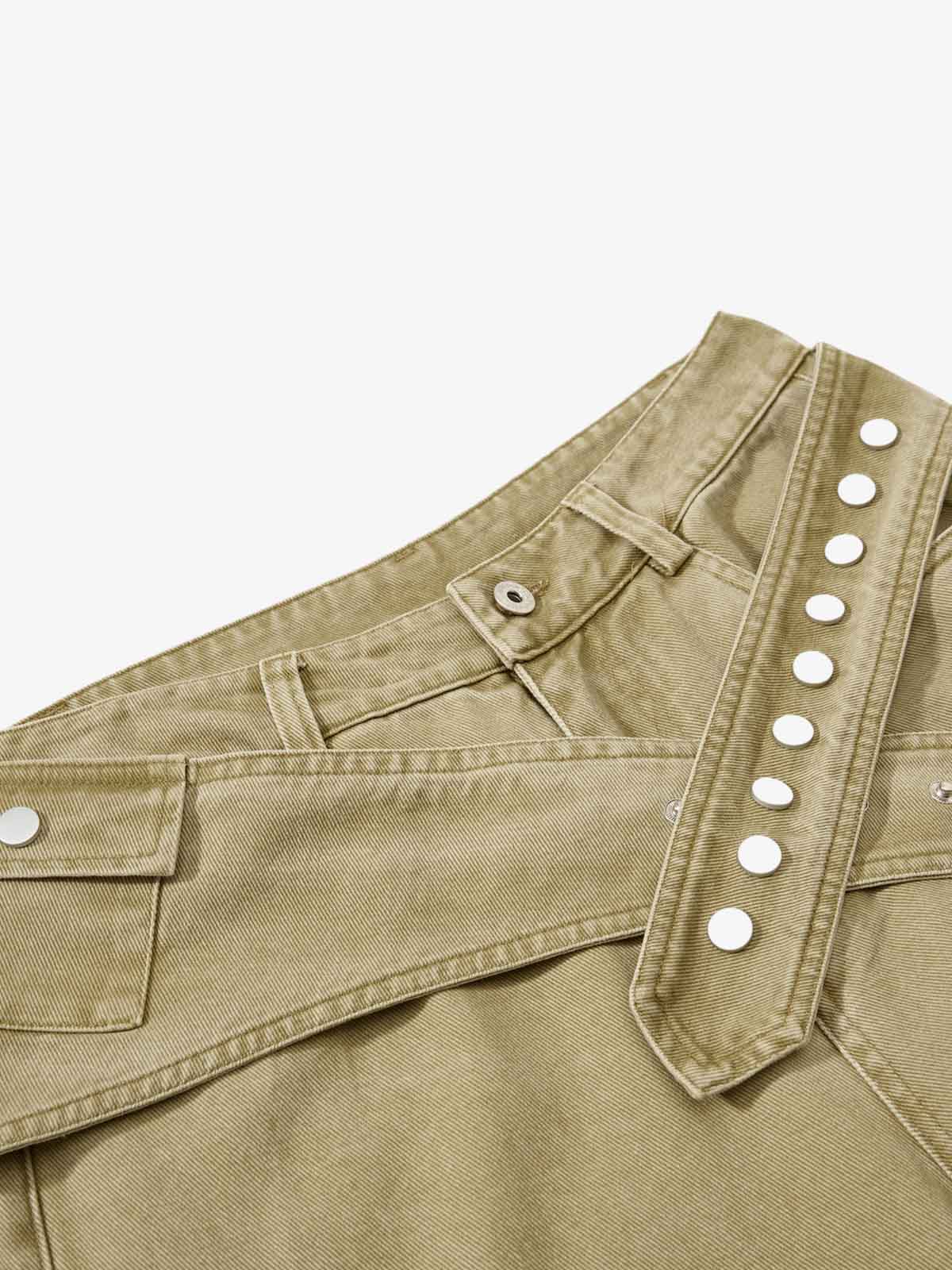 Street Detachable Belt Baggy Pants - Image 9
