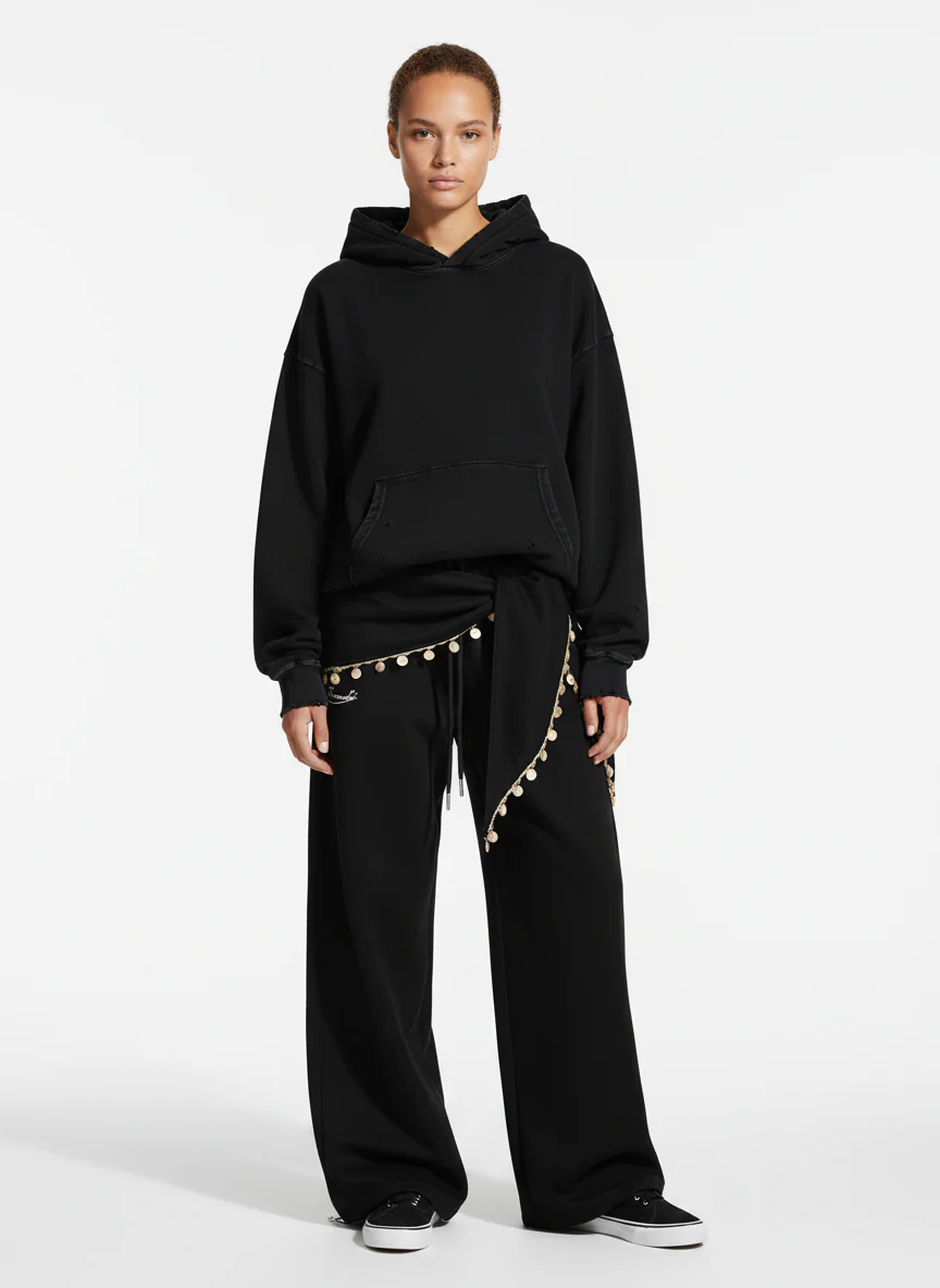 Street Detachable Flap Lace-up Jogger Pants - Image 3