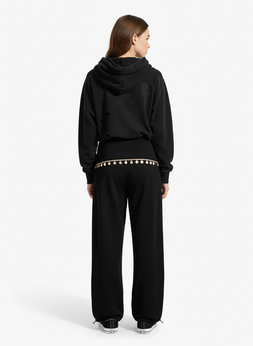 Street Detachable Flap Lace-up Jogger Pants - Image 4