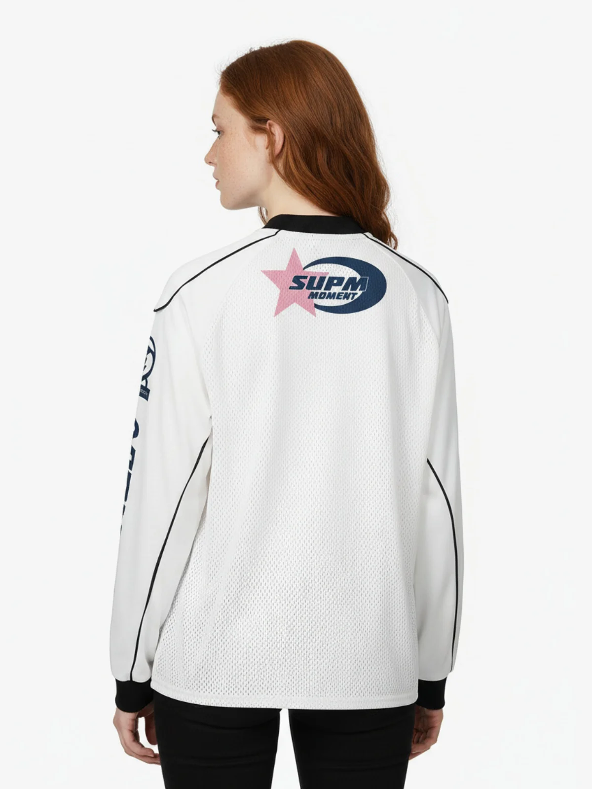 Supermade Jersey Graffiti Letter Long Sleeve T-Shirt - Image 7