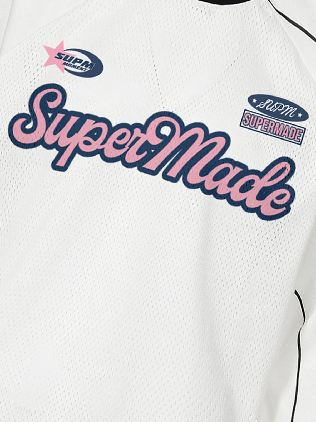 Supermade Jersey Graffiti Letter Long Sleeve T-Shirt - Image 9