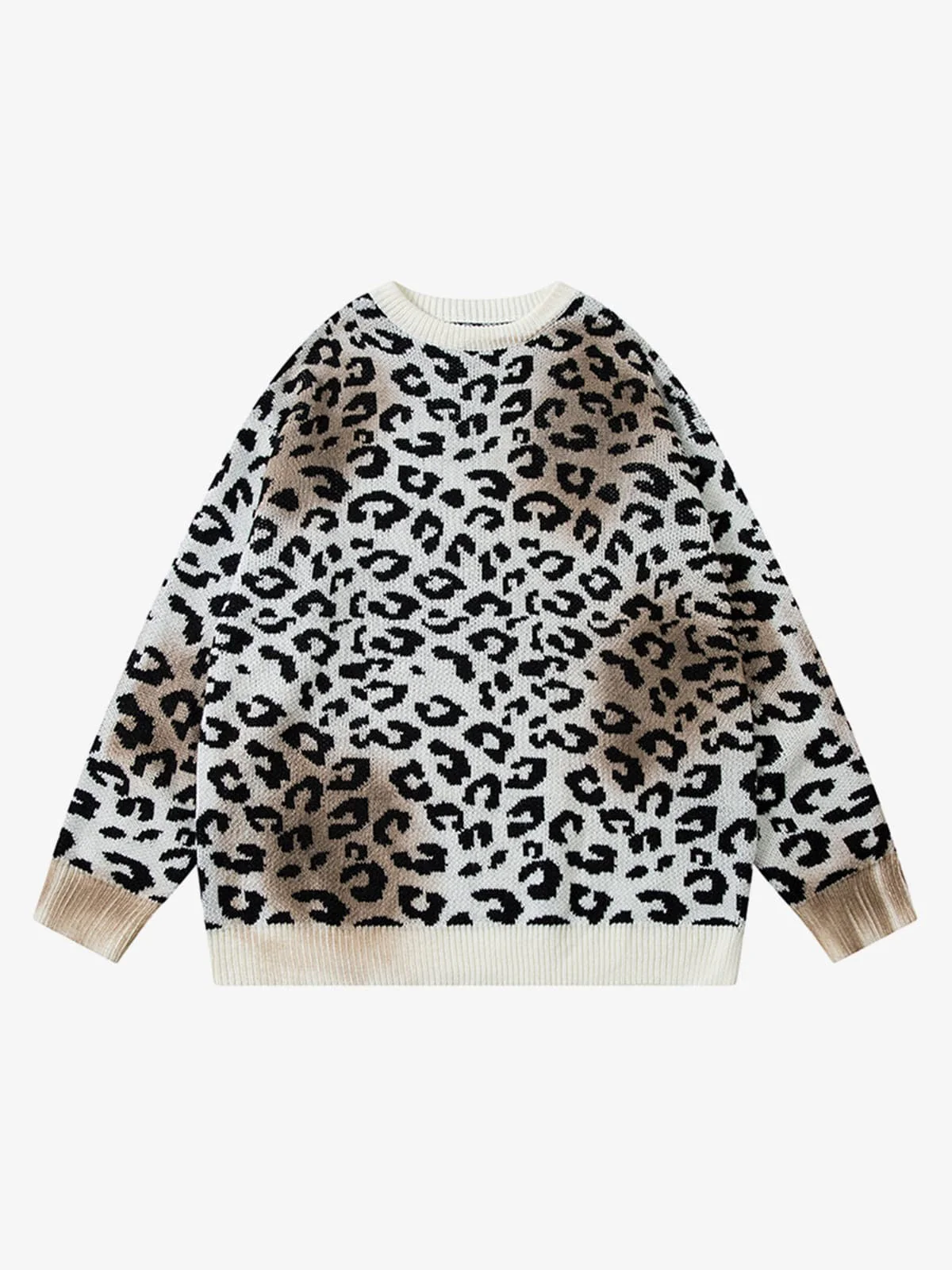 Street Leopard Print Knit Sweater - Image 8