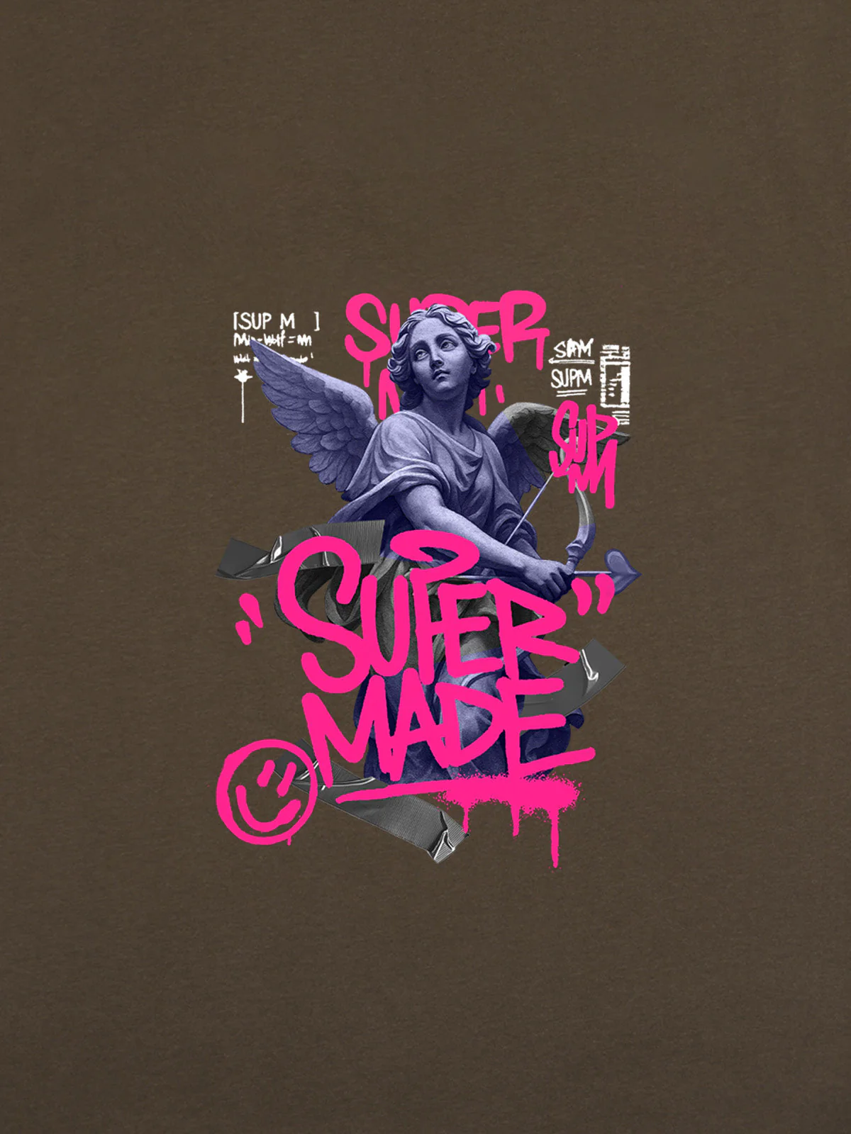 Street Pink Lucky Angel Graphic Design T-Shirt - Image 24