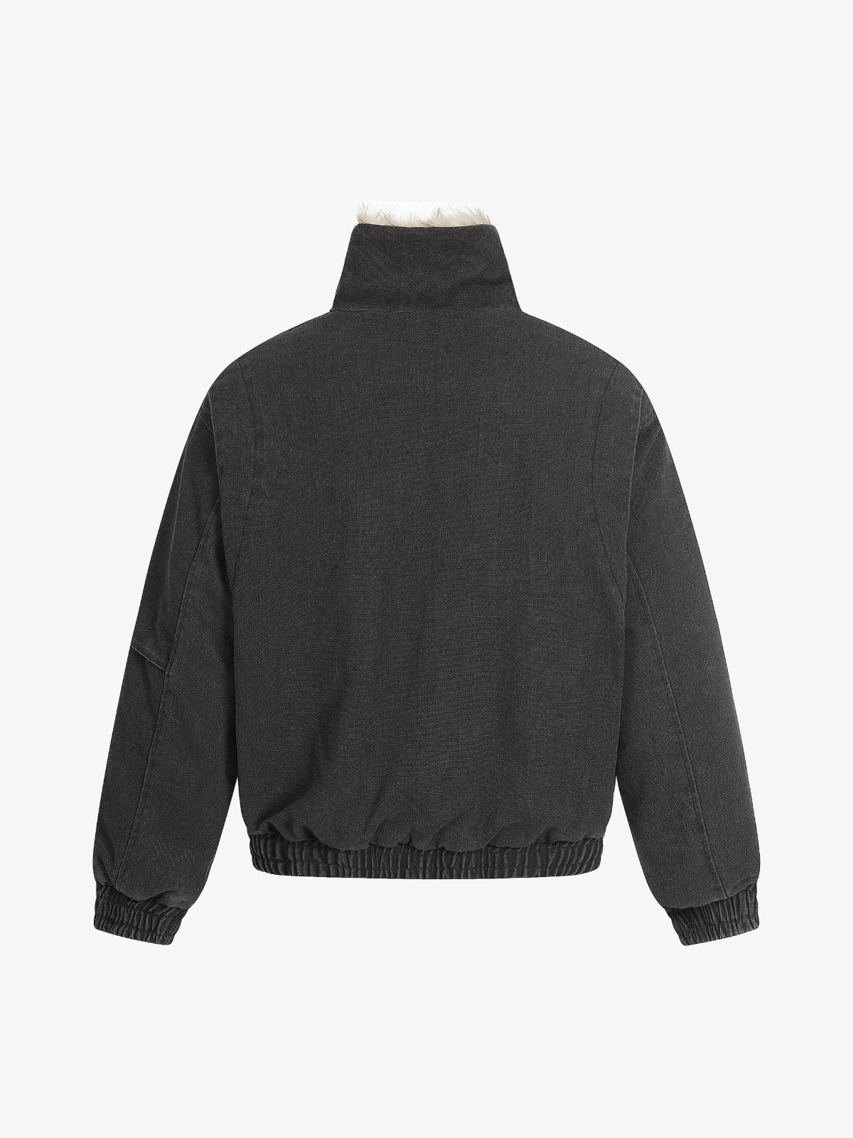 Pocket Zip Up Fur Collar Work Quilted Jacket - Image 3