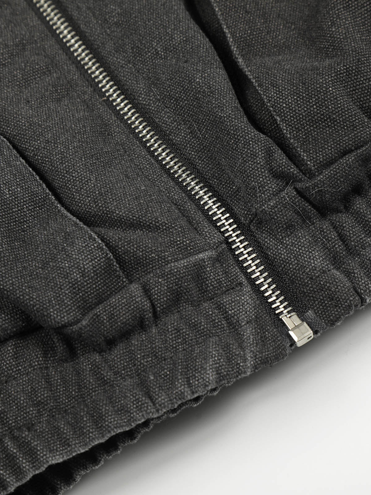 Pocket Zip Up Fur Collar Work Quilted Jacket - Image 9