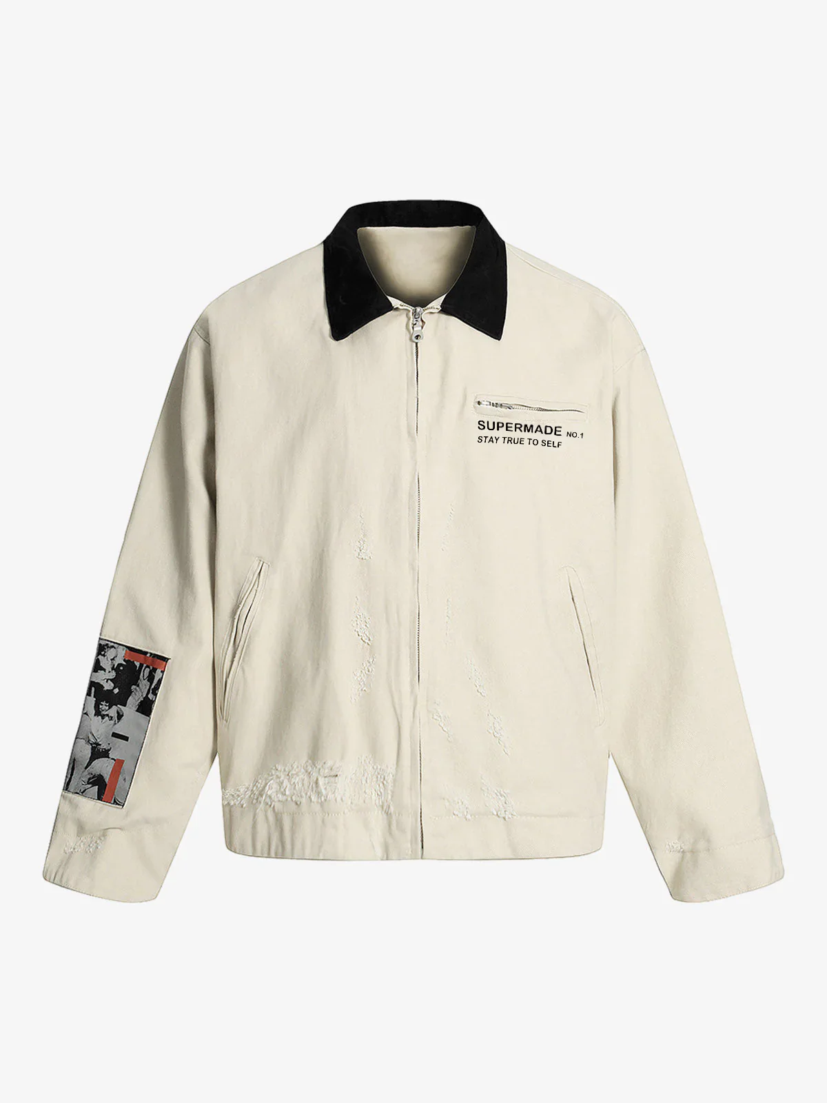 Street Washed Distressed Detroit Jacket - Image 2