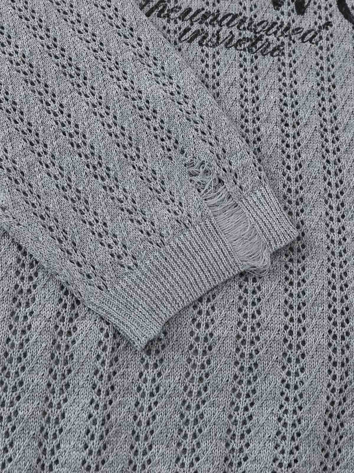 Streetwear Retro Hollow-Out Knit Sweater - Image 10