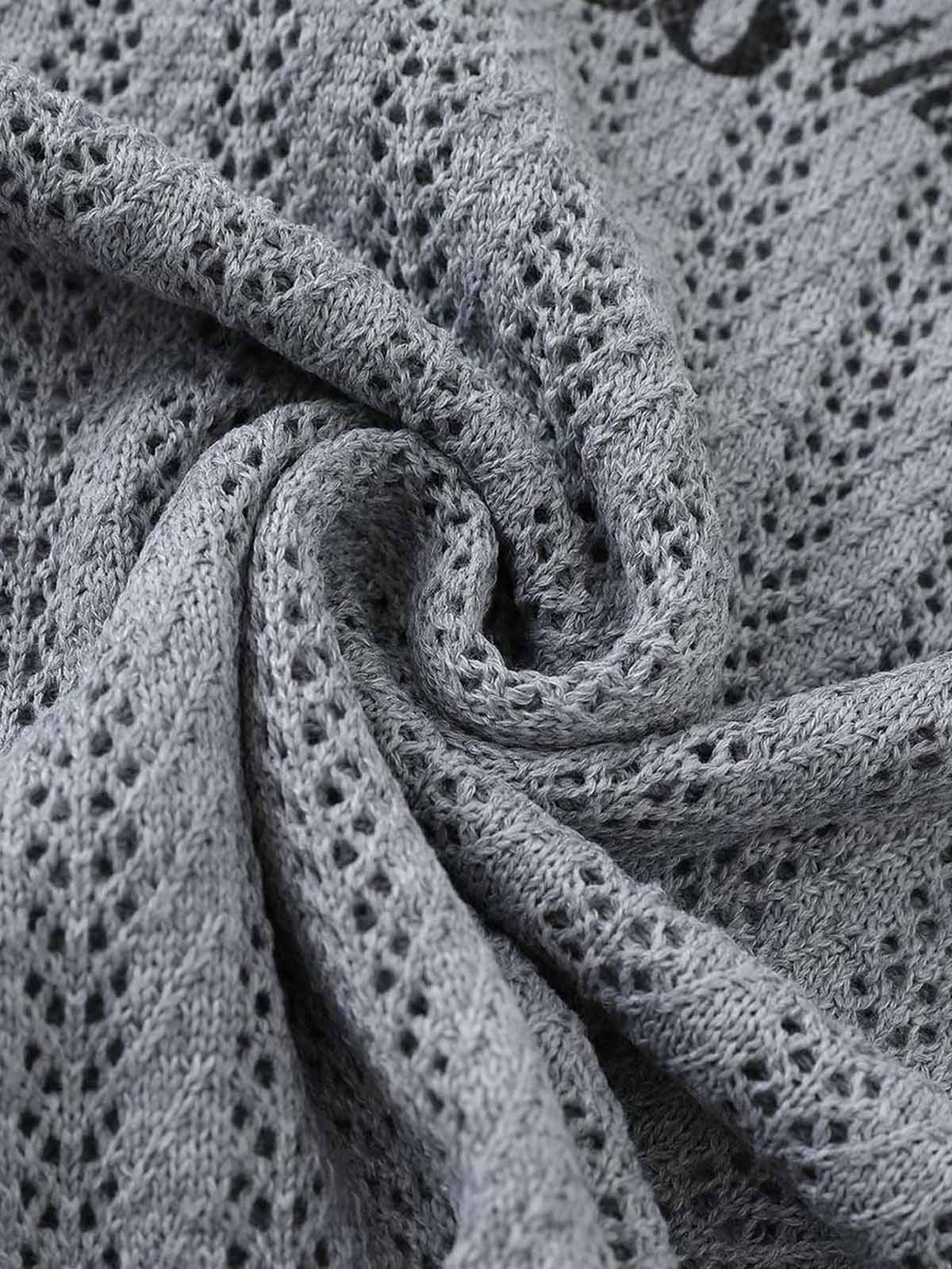 Streetwear Retro Hollow-Out Knit Sweater - Image 7