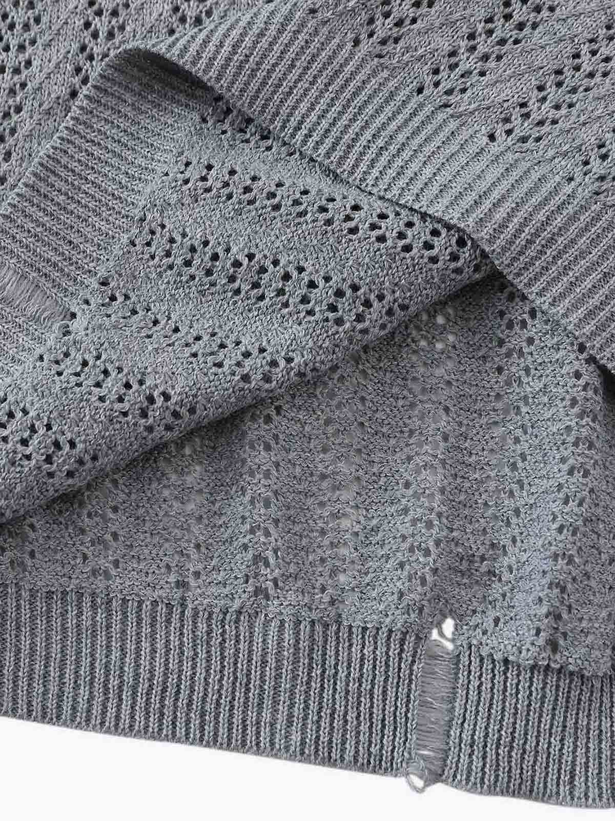 Streetwear Retro Hollow-Out Knit Sweater - Image 8
