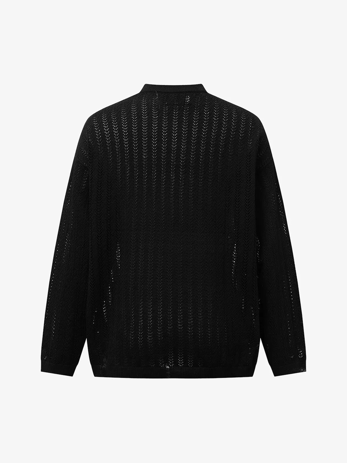 Streetwear Retro Hollow-Out Knit Sweater - Image 9