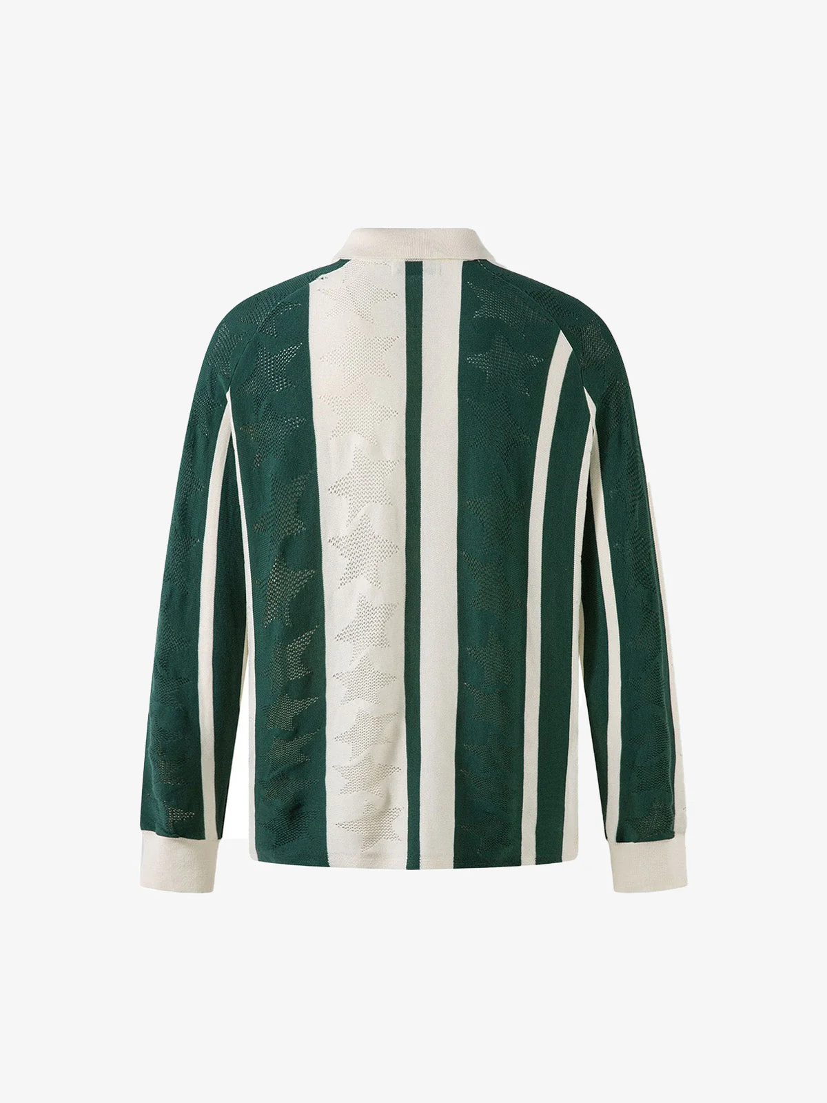 Striped Color-Block Knit Button-Up Cardigan - Image 3