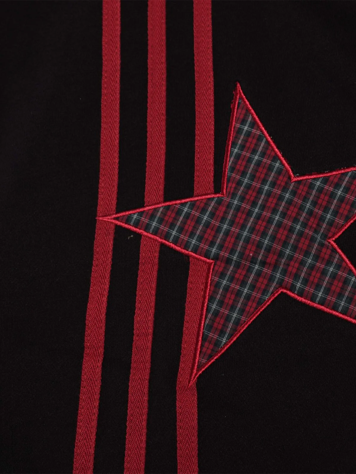 Striped Patchwork Star Embroidered Barrel Sweatpants - Image 7