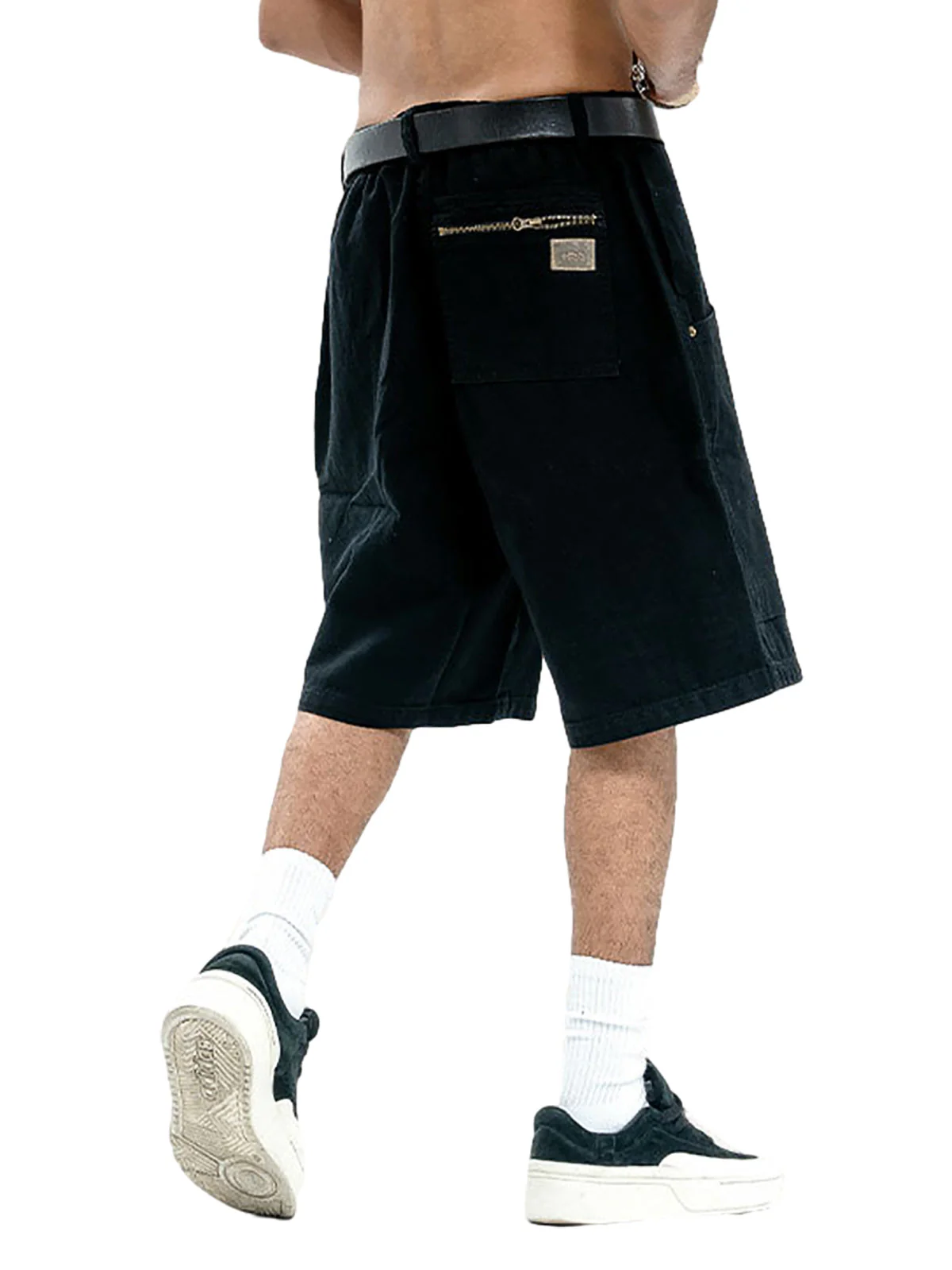 Retro Structured Design Cargo Shorts - Image 10