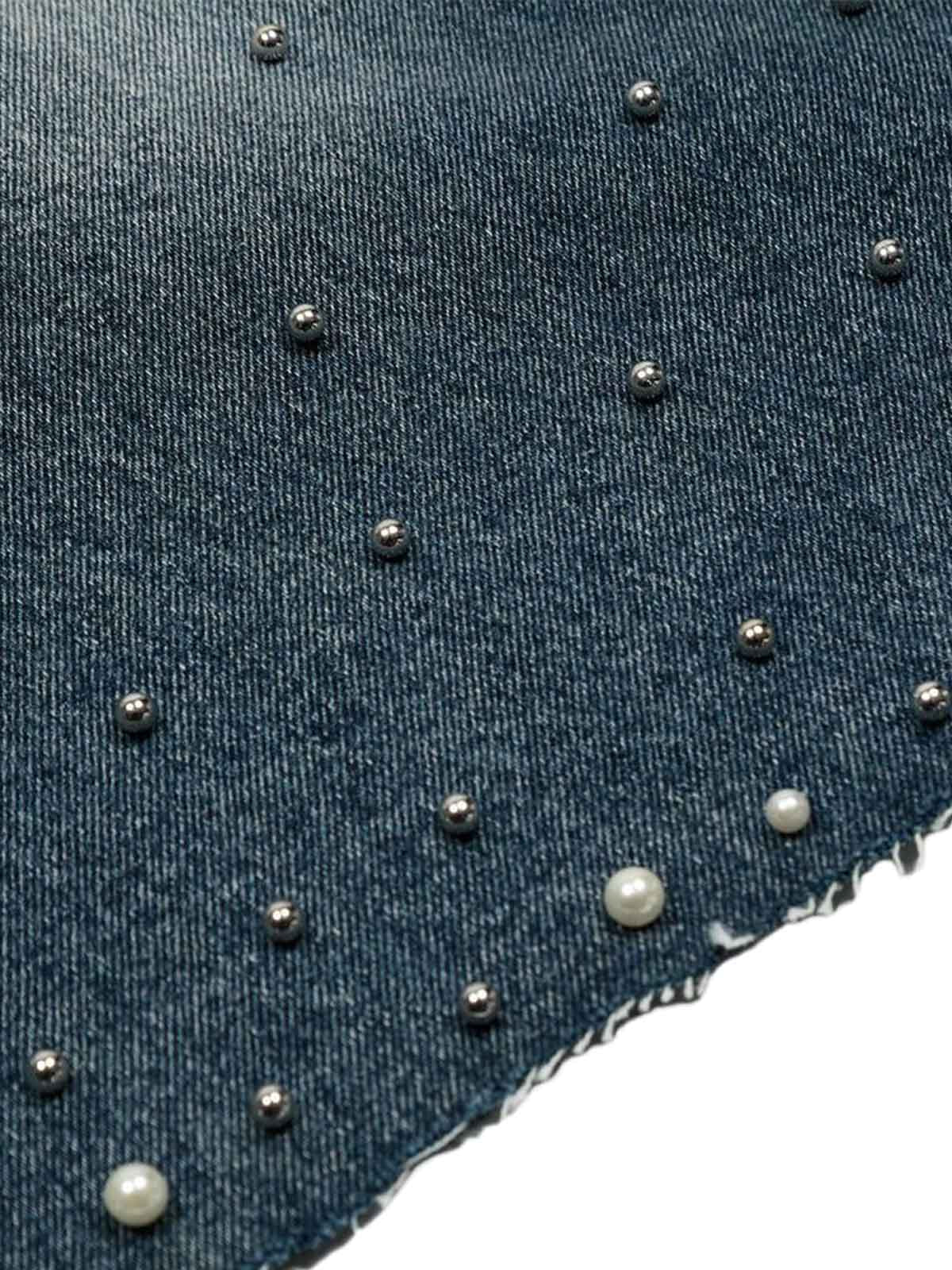 Washed Studded Denim Jorts - Image 13