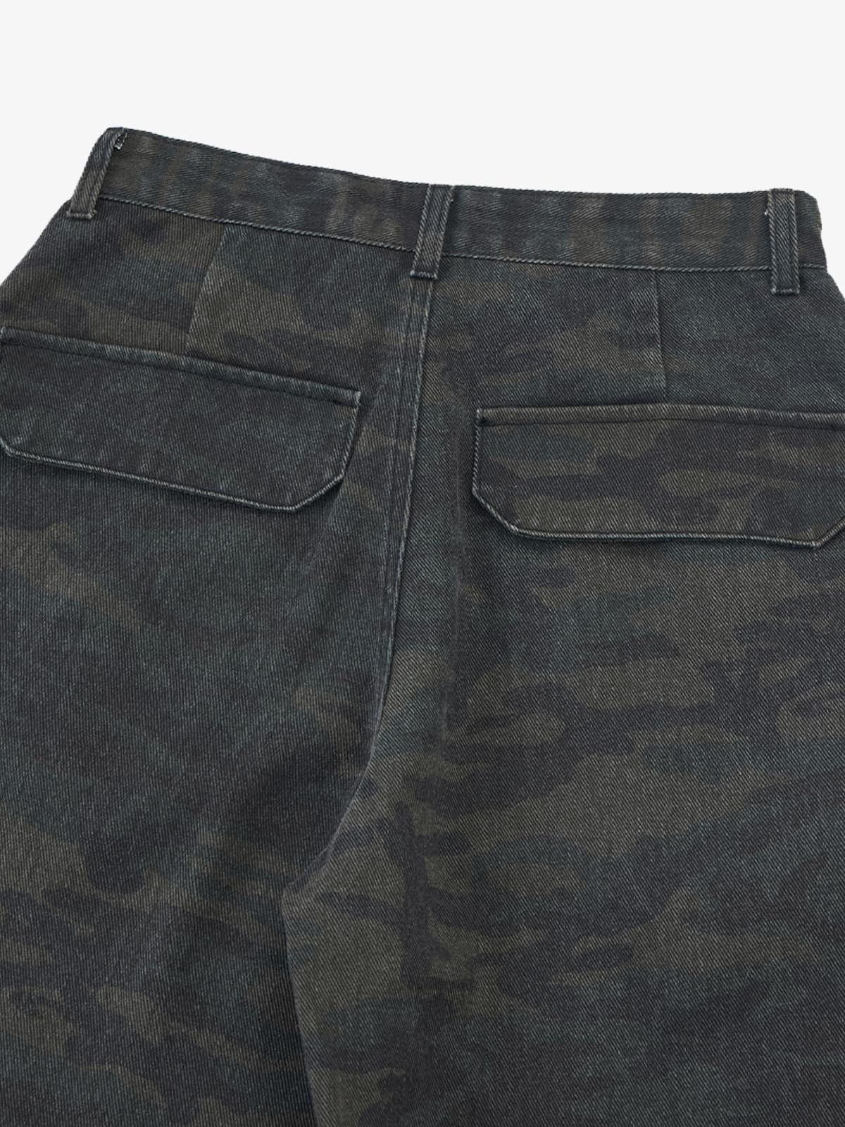 Retro Camo Multi-Pocket Cargo Barrel Pants - Image 7