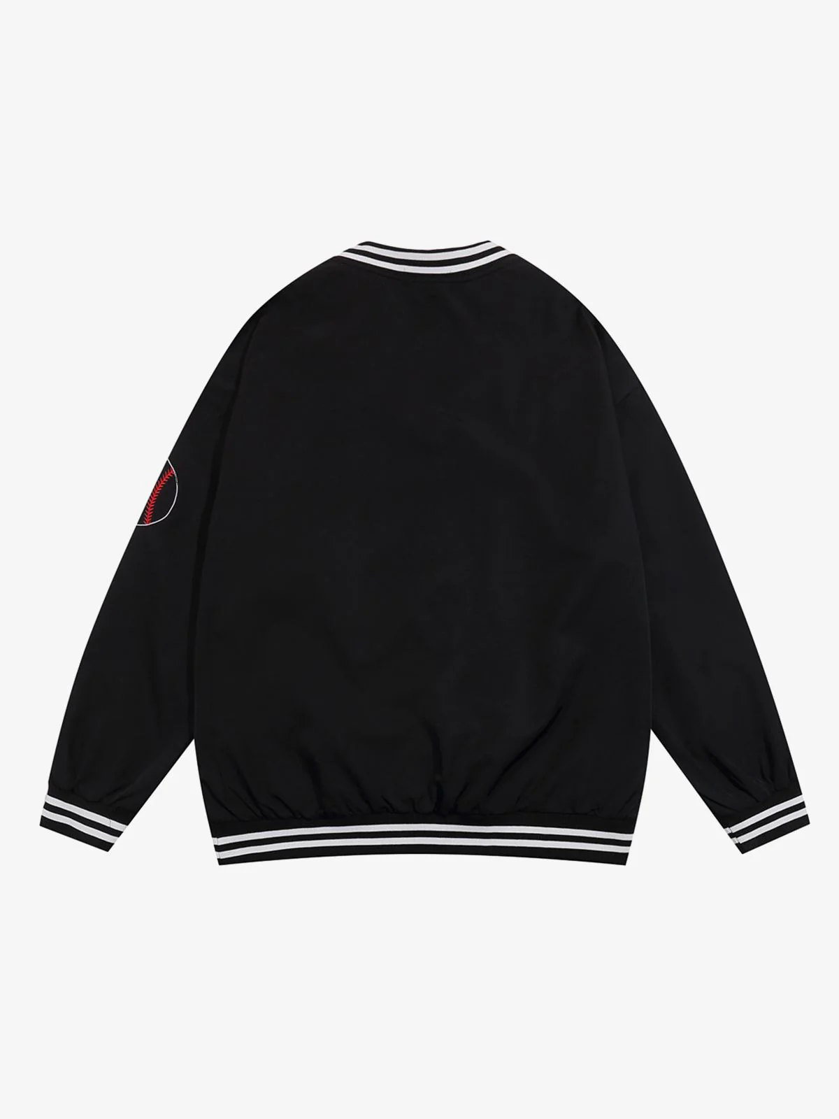 Street V-Neck Baseball-Inspired Sweatshirt - Image 2