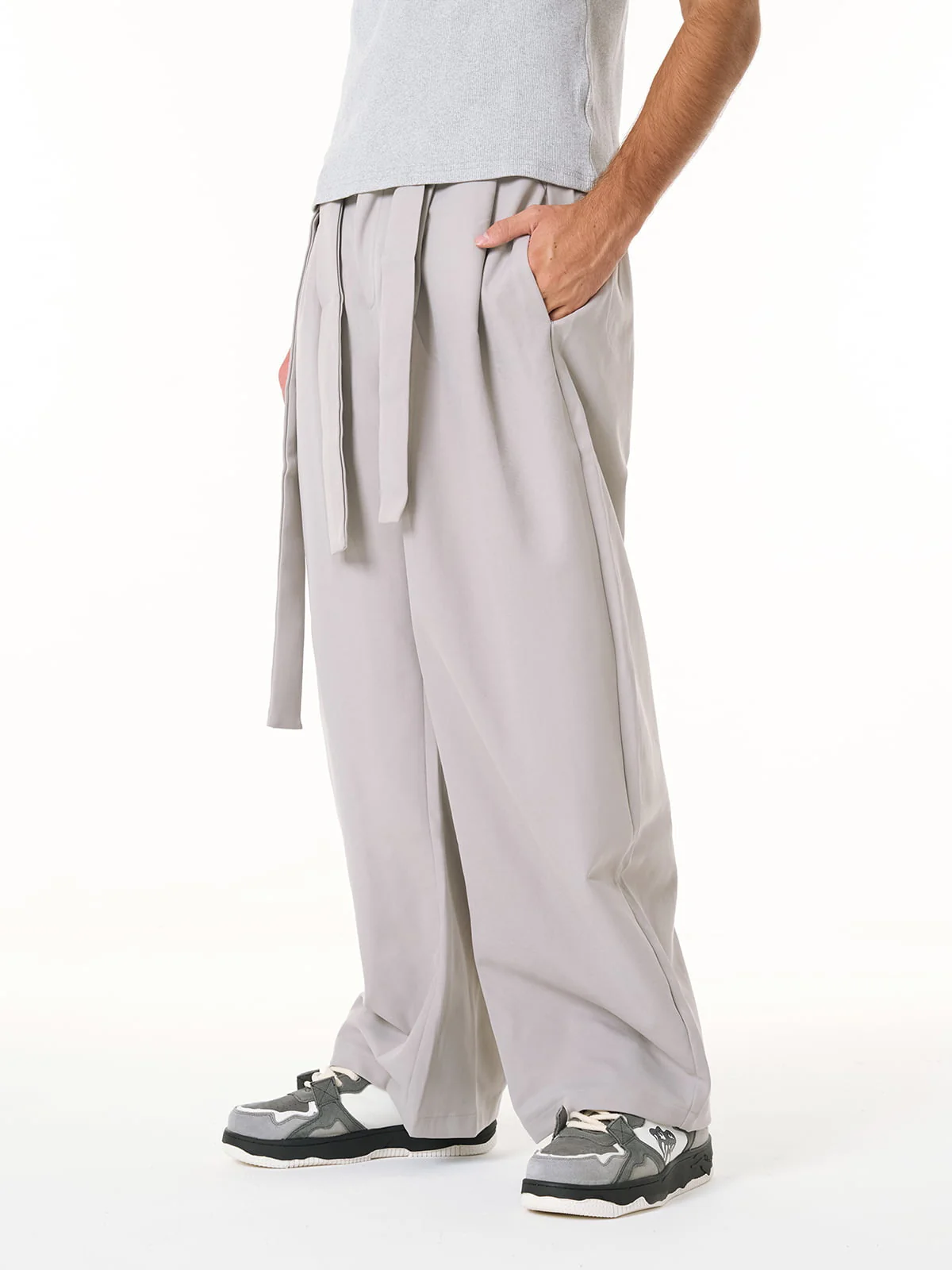 Pleated Belted Machete Track Pants - Image 9