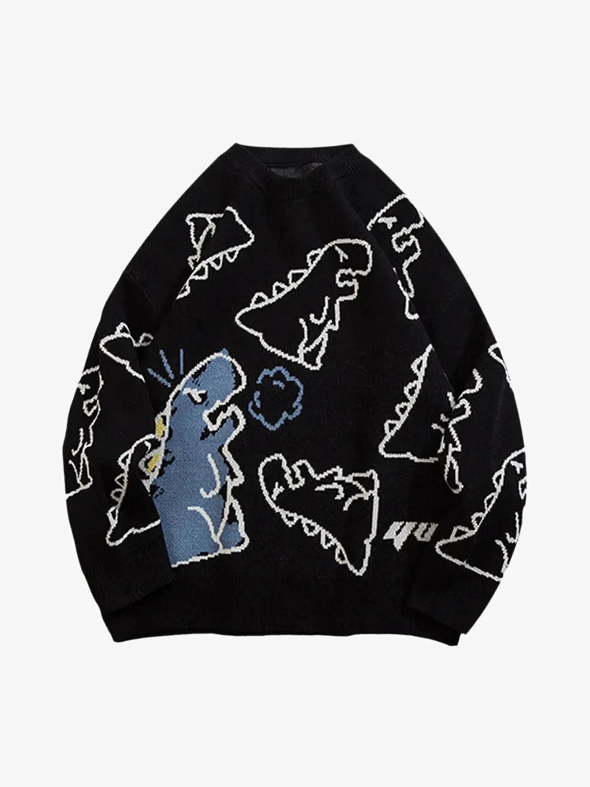 Thesupermade Cartoon Dinosaur Printed Sweater - 1004 - Image 4