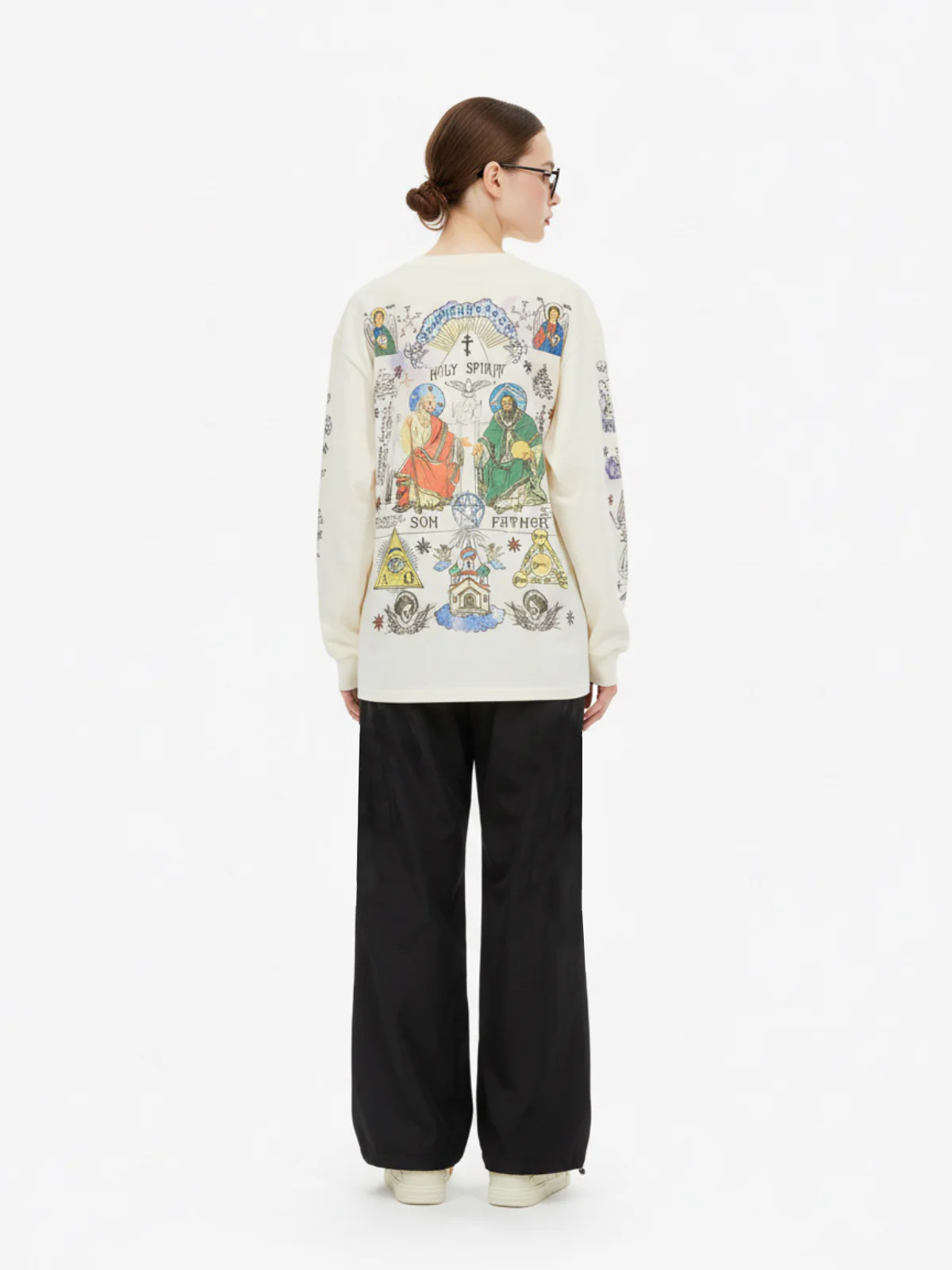 Thesupermade American High Street Graffiti Long Sleeve T-Shirt - Image 4
