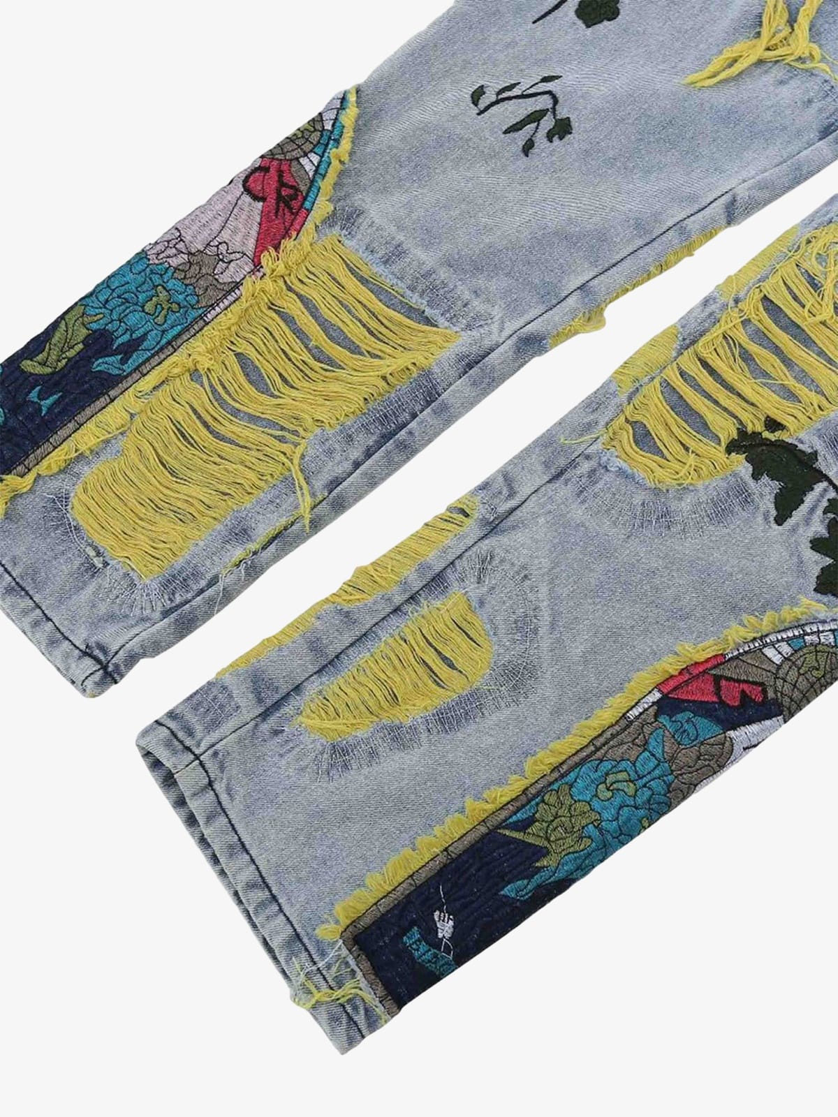 Thesupermade Plum Embroidery Jeans - 1618 - Image 7