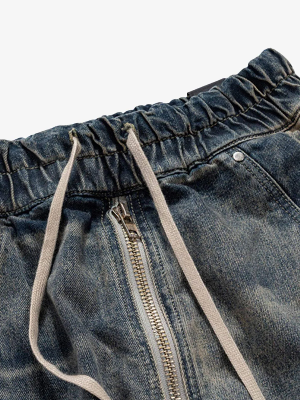Thesupermade Wide Leg Multi-Pocket Straight Leg Loose Jeans - 1666 - Image 5