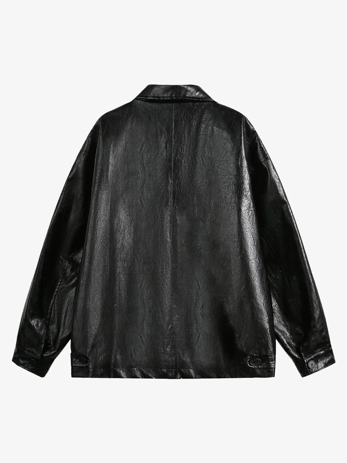 Retro Motorcycle PU Leather Jacket - Image 2