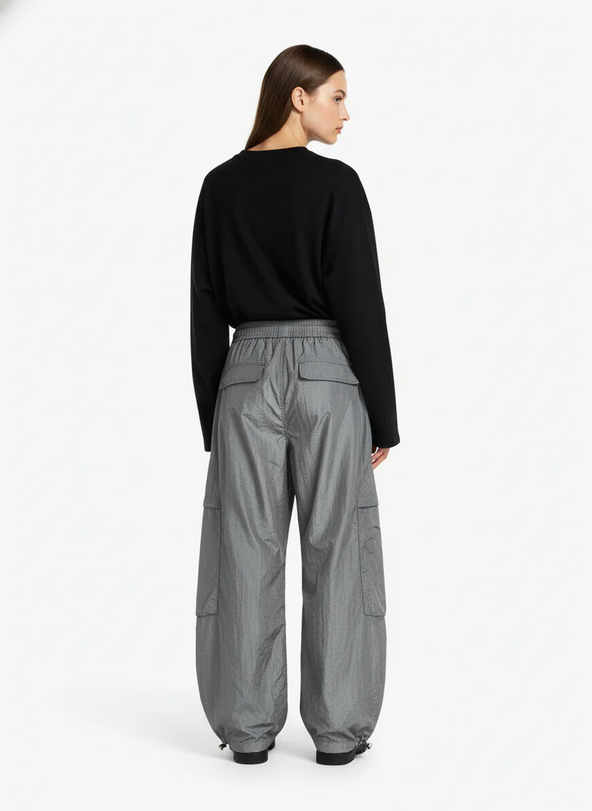 Retro Paratrooper Drape Barrel Pants - Image 4