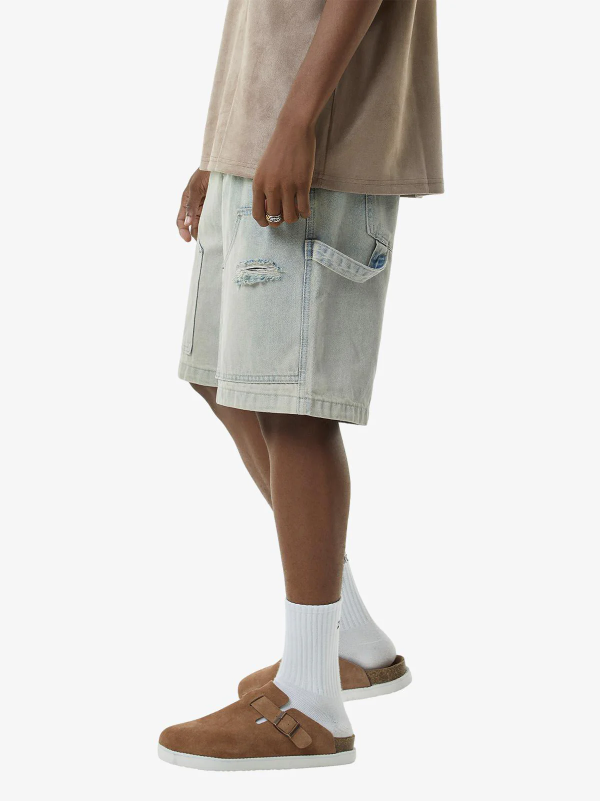 Thesupermade Retro Washed Hip-Hop Shorts - Image 3