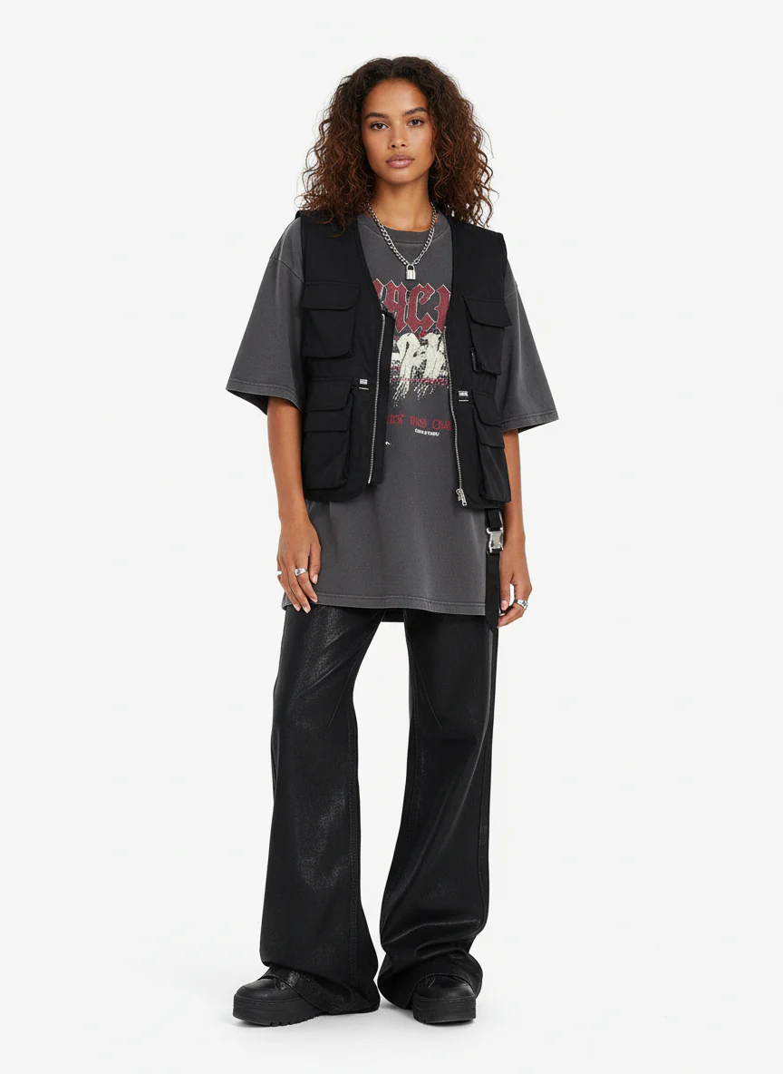Thesupermade Black Wax Coated Flare Jeans - 2212 - Image 3