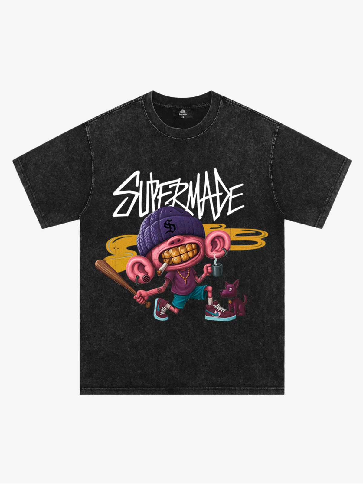 Thesupermade Cartoon Graffiti Trendy Weird Kid T-Shirt - Image 9