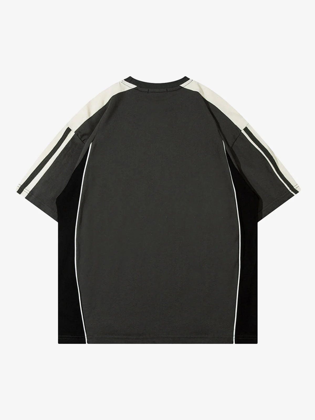 Color-Blocked Strip Racing T-shirt - 2076 - Image 8