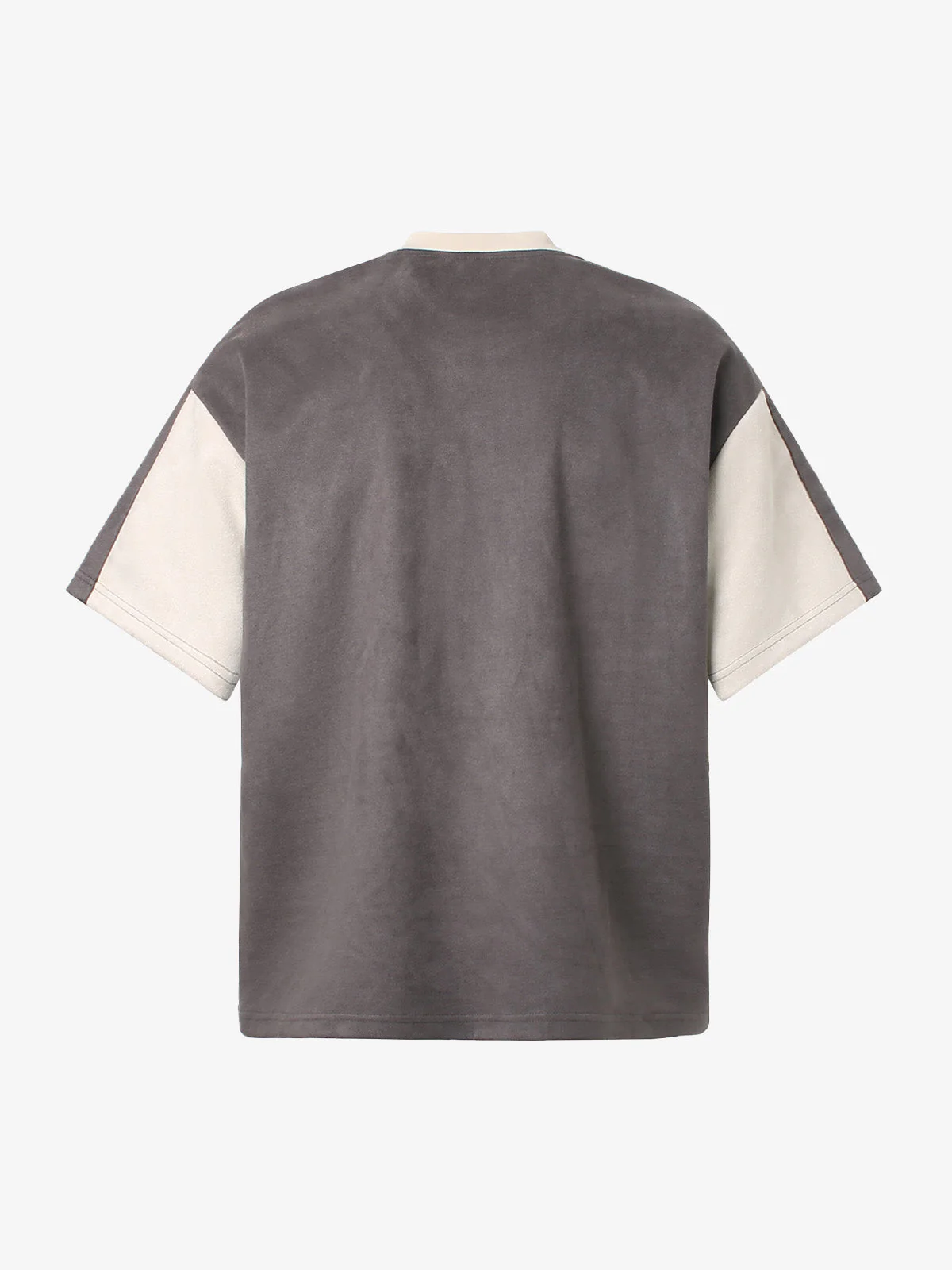 Jersey Deconstructed Contrast Color Stitching Print T-shirt - 2407 - Image 12