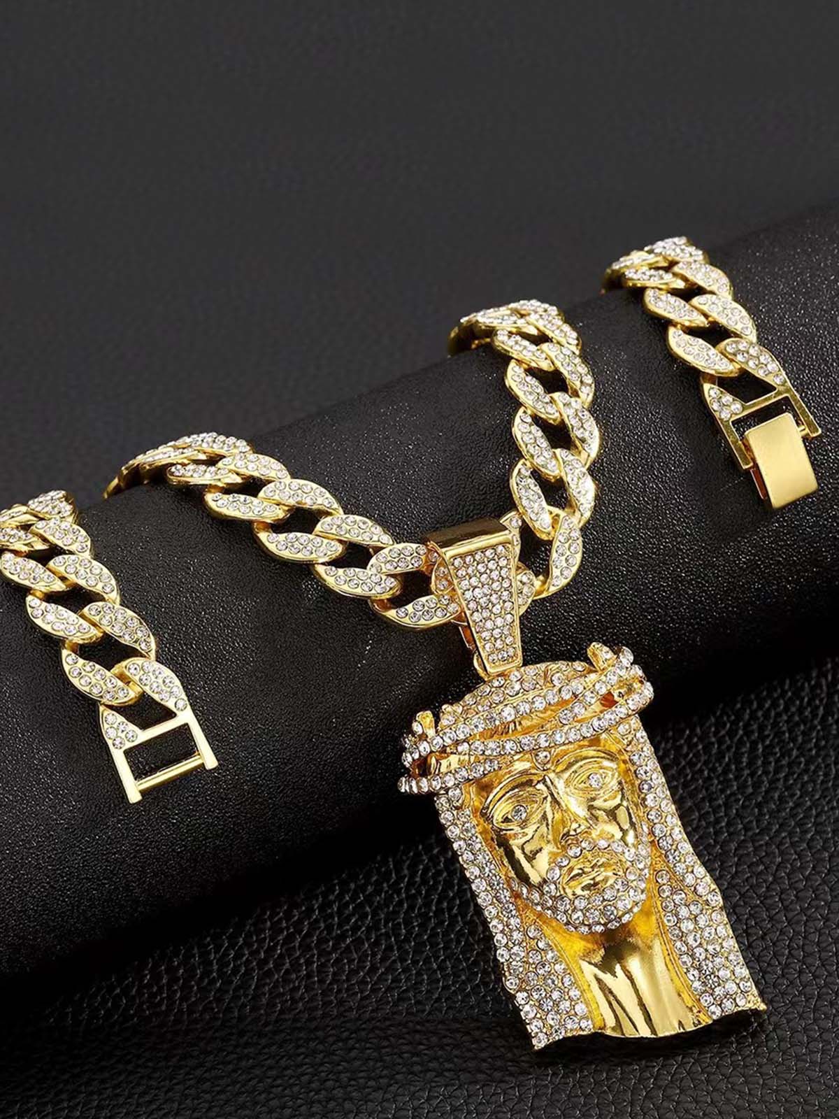 Thesupermade Diamond Jesus Cuban Necklace - Image 5