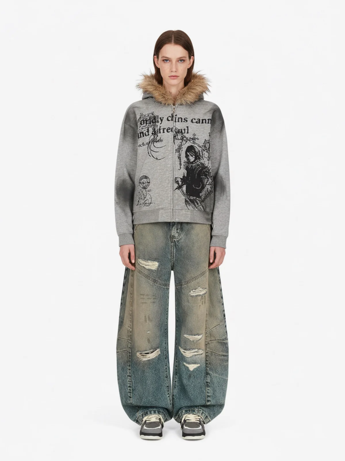 Supermade × Mortemartt Graphic Hooded Jacket- 2279 - Image 3