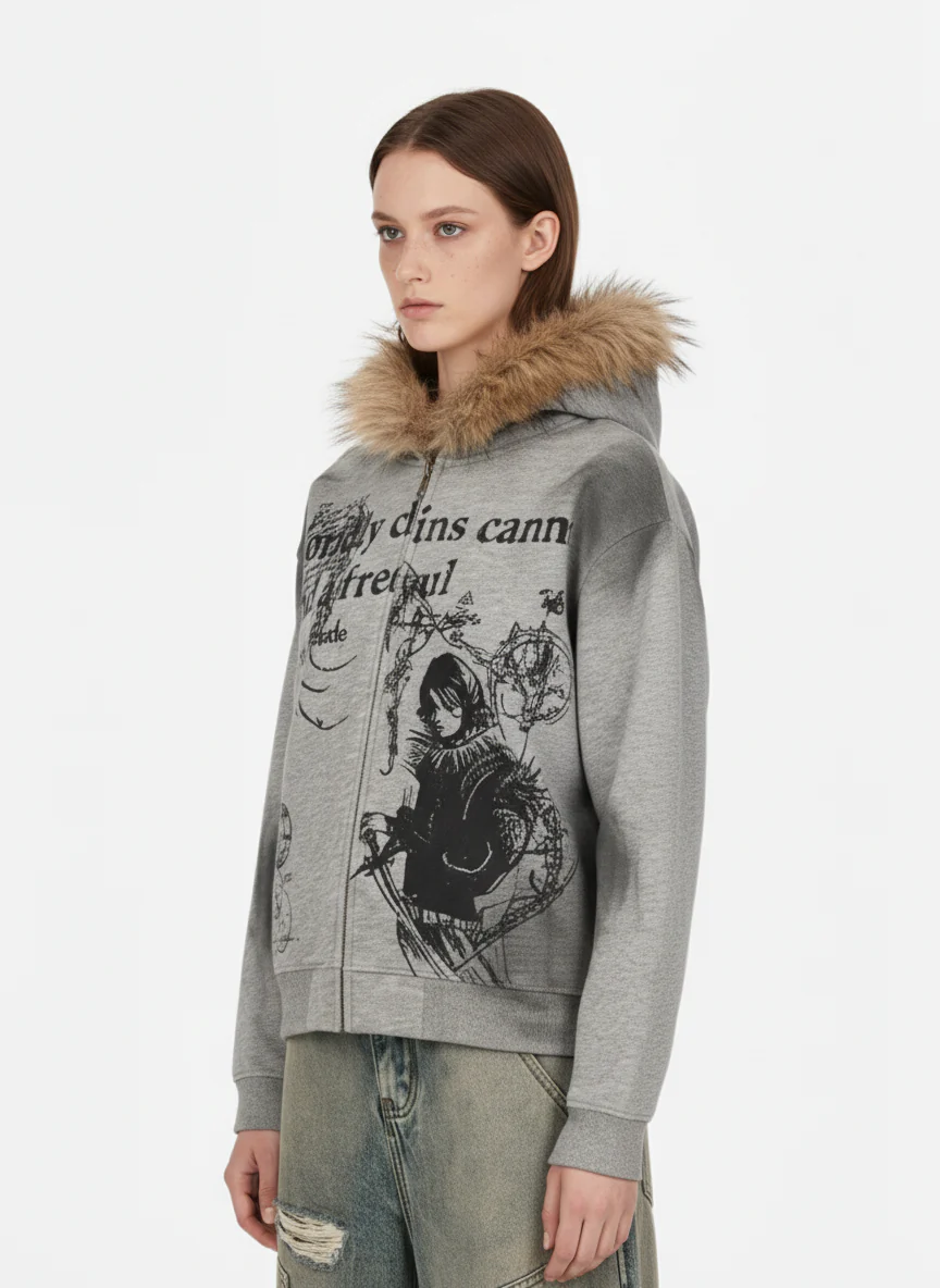 Supermade × Mortemartt Graphic Hooded Jacket- 2279 - Image 6