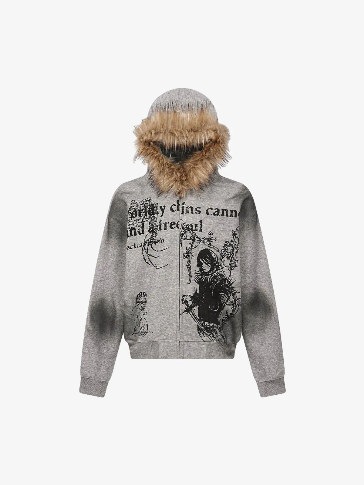 Supermade × Mortemartt Graphic Hooded Jacket- 2279 - Image 9