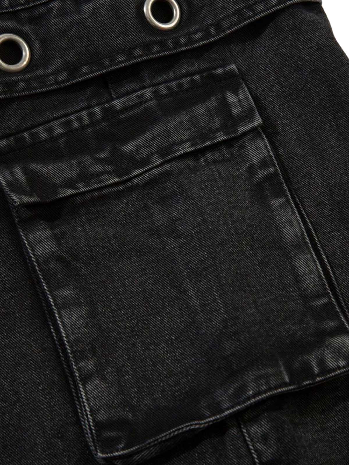 Grommet Design Multi-Pocket Cargo Jeans - Image 6