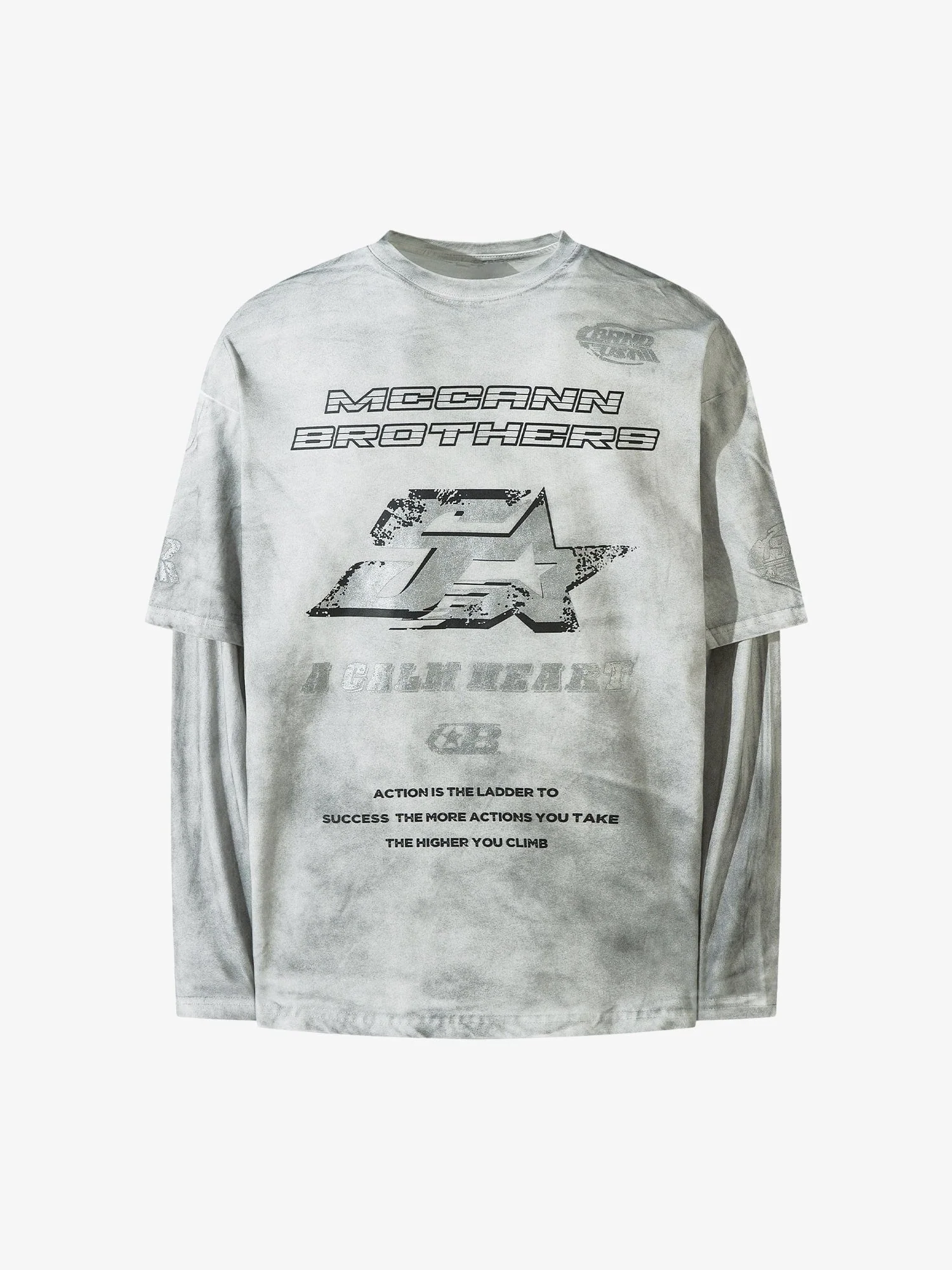 Thesupermade High Street Hip-hop Patchwork Long-sleeved T-shirt - 2269 - Image 5