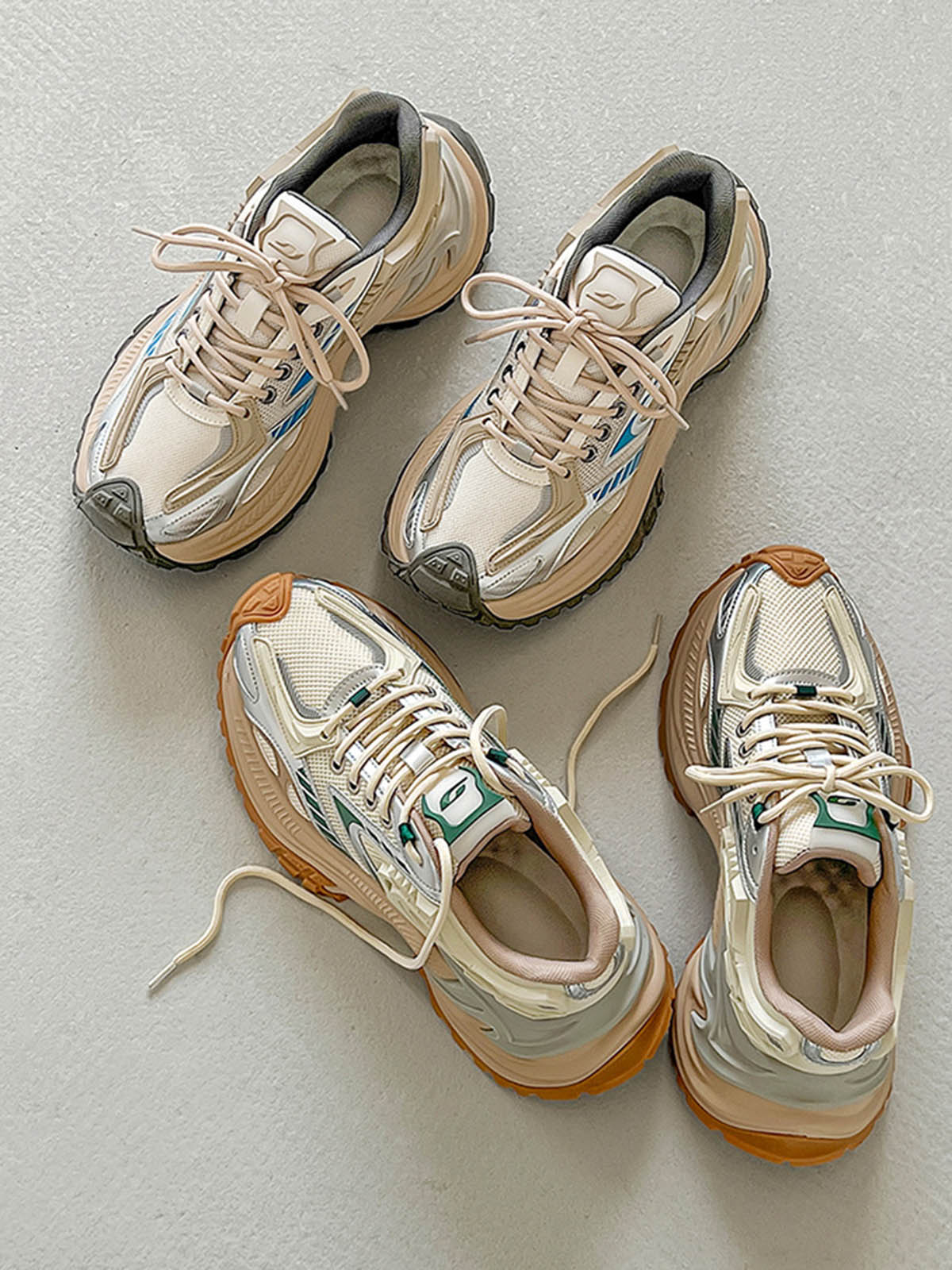 Thesupermade Mesh Contrast Color Platform Sneakers - 2257 - Image 5