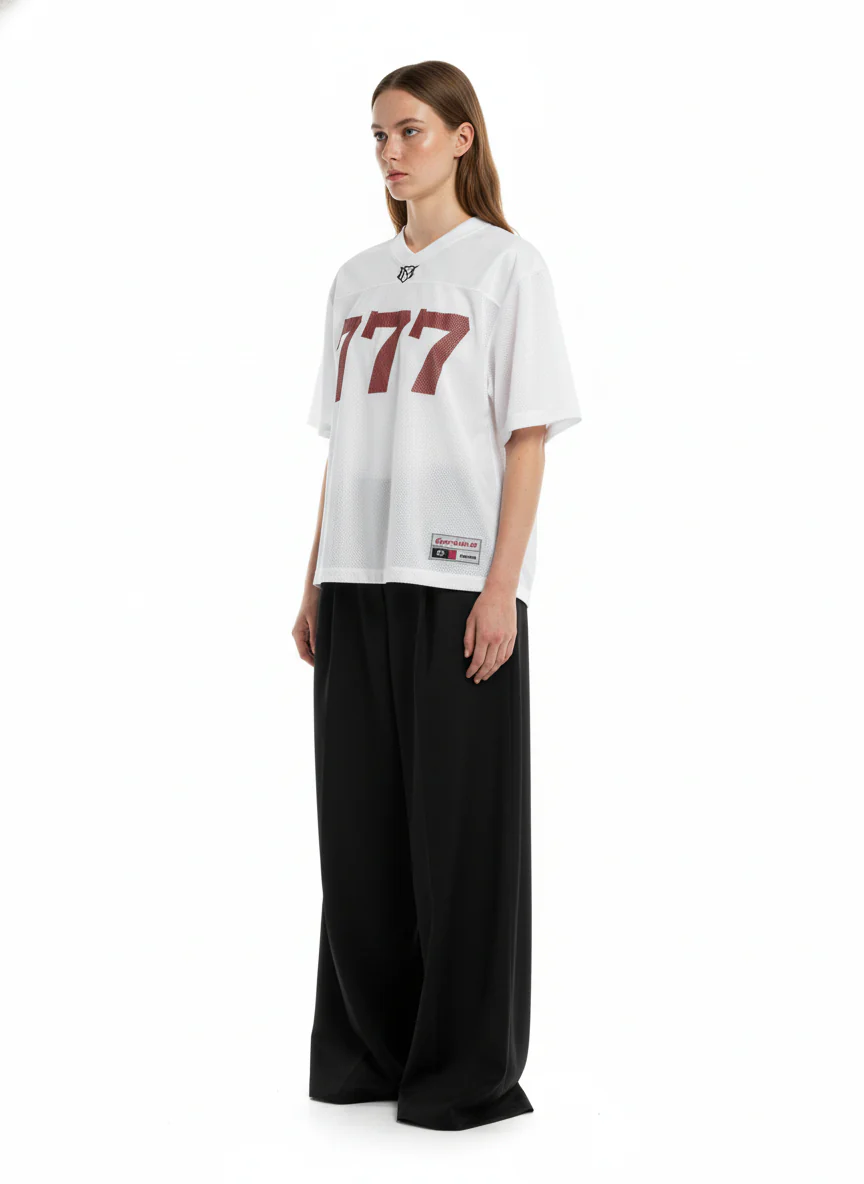 Jersey Letter Print Quick Dry V-neck T-shirt - 2389 - Image 10
