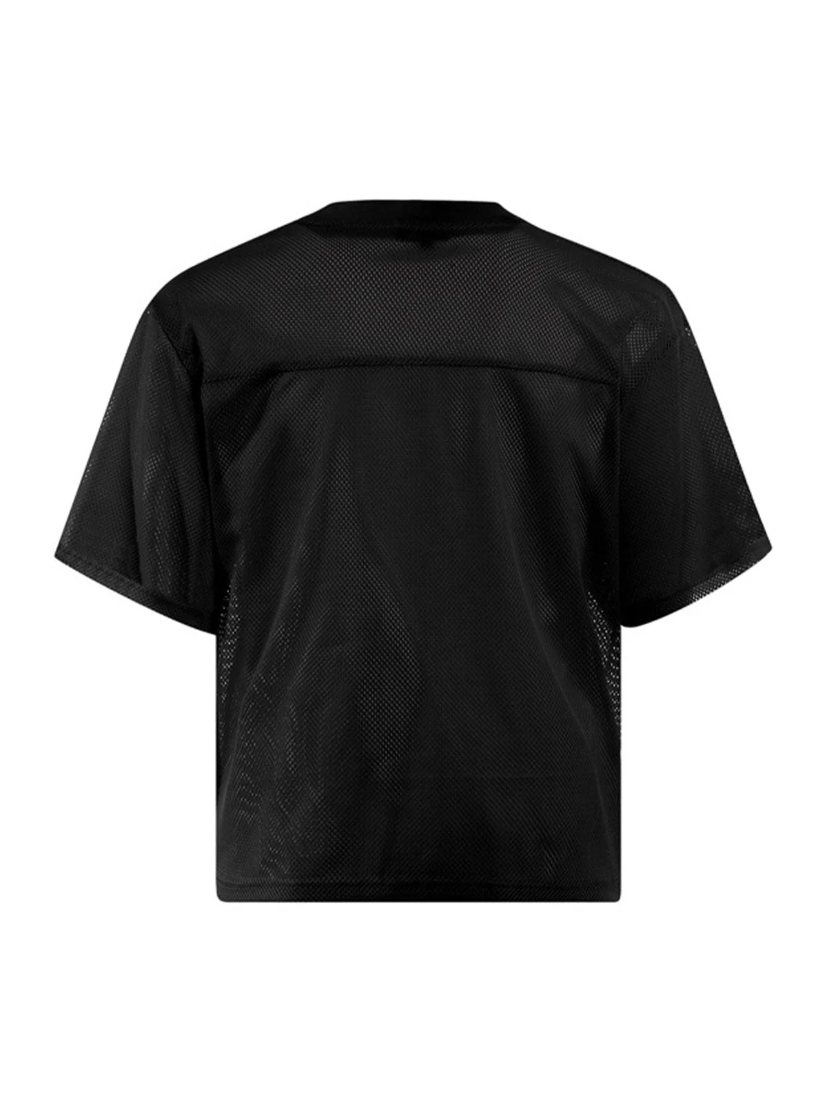Jersey Letter Print Quick Dry V-neck T-shirt - 2389 - Image 12