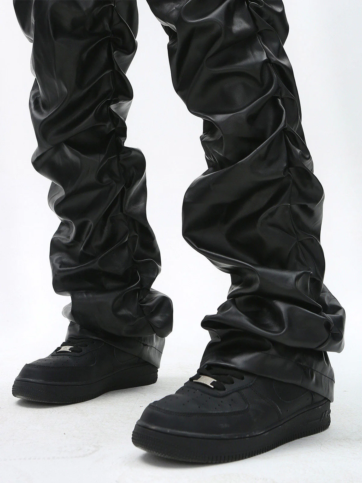 Thesupermade Punk Style Pleated Leather Pants - 2195 - Image 7
