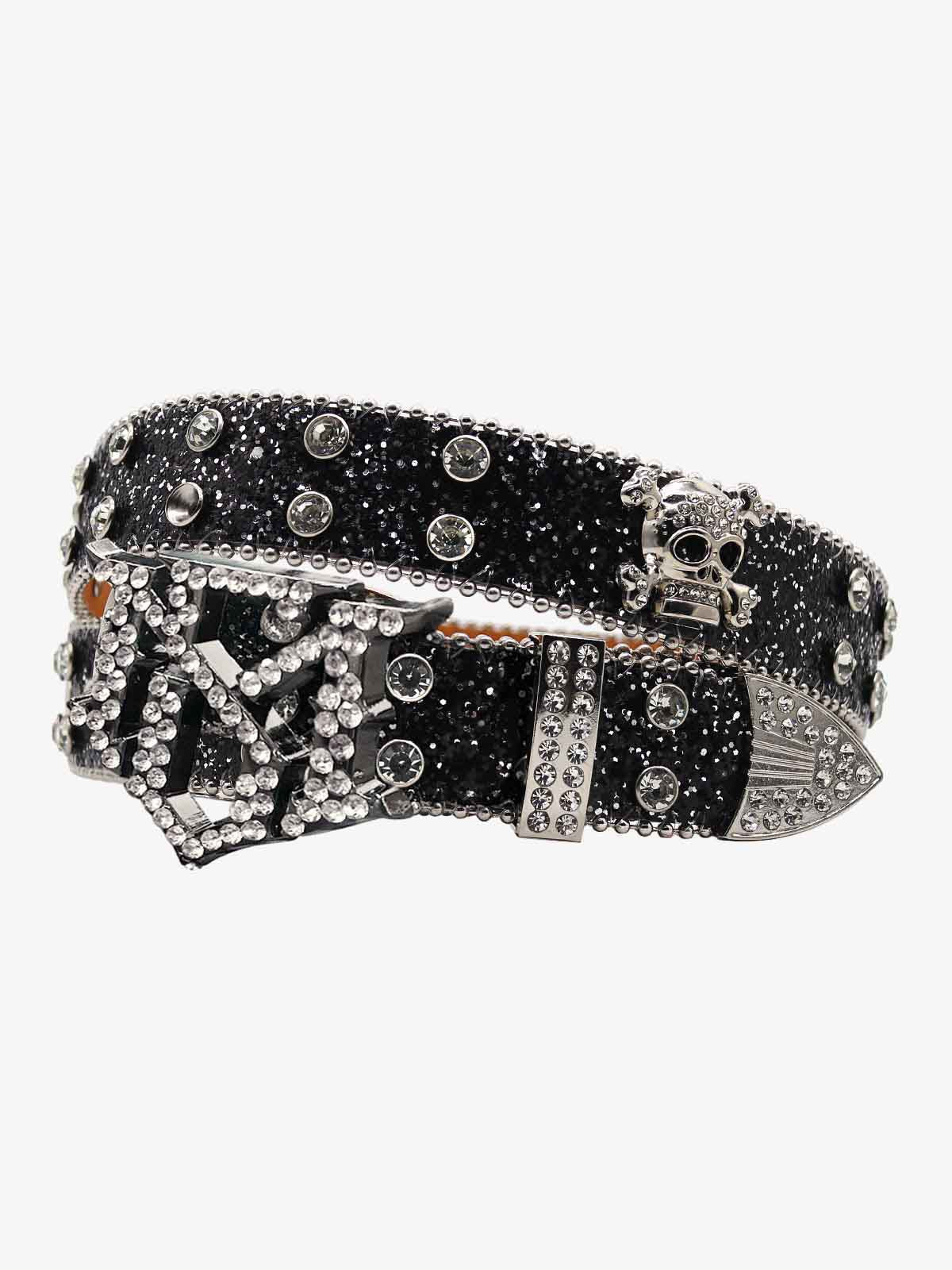 Thesupermade Rhinestone Skull Belt - 1668 - Image 5