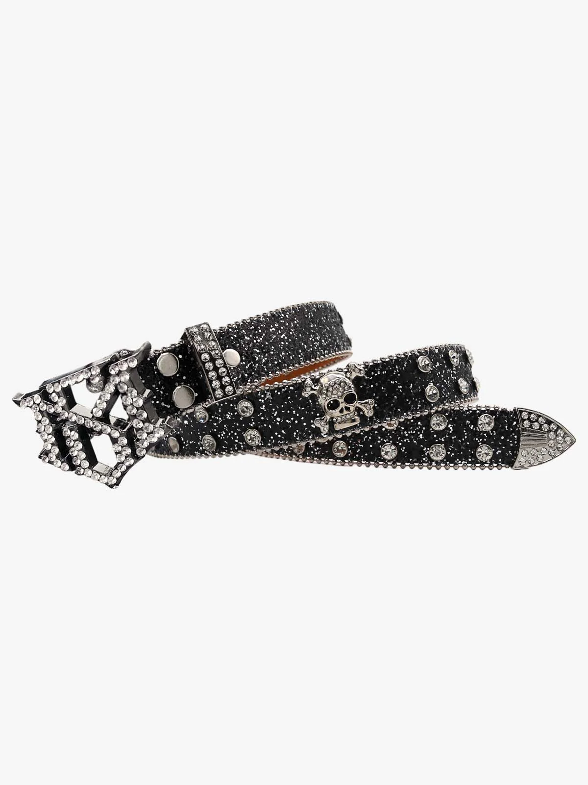 Thesupermade Rhinestone Skull Belt - 1668 - Image 8