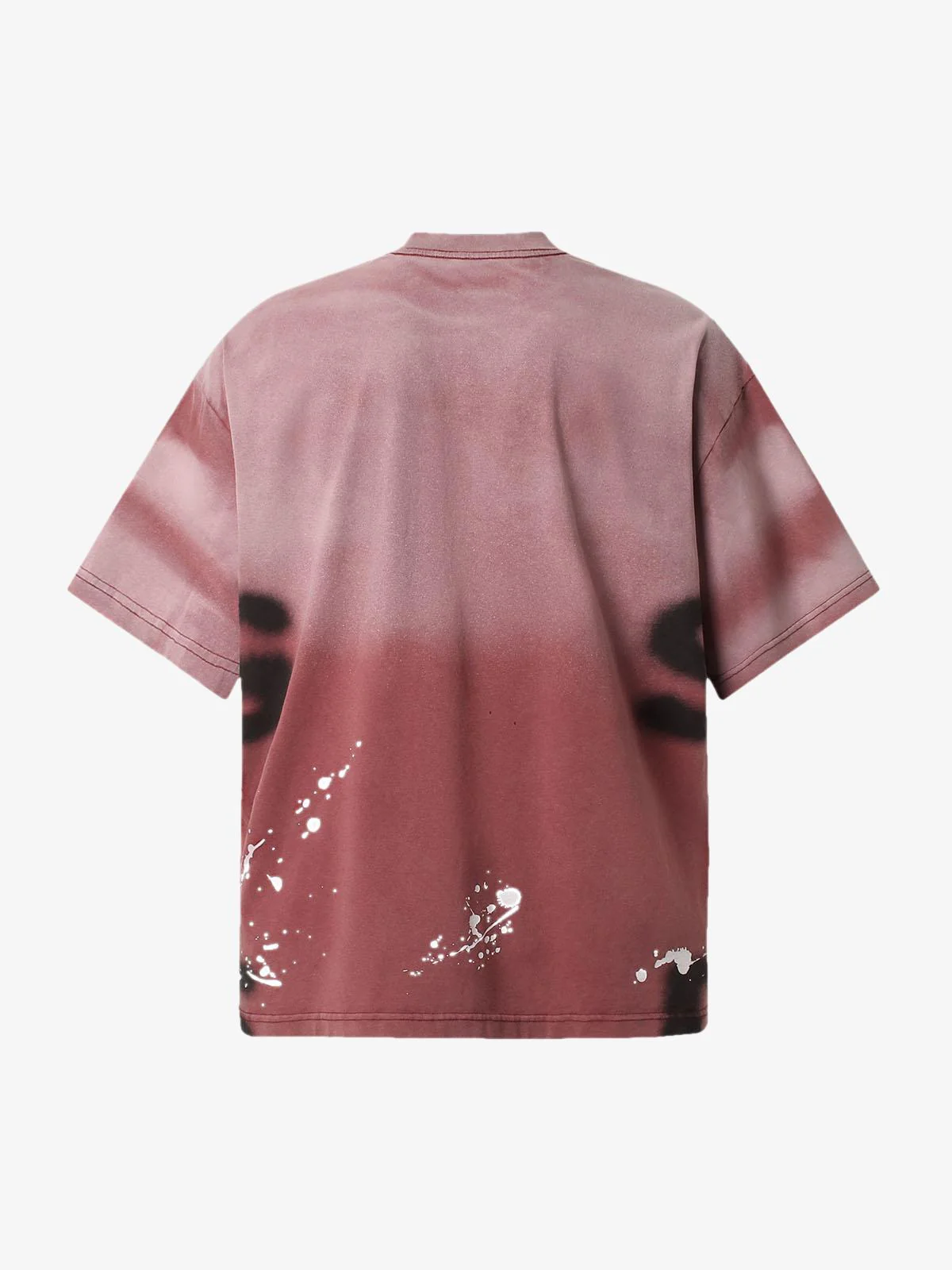Ink Splash Letter Print T-shirt - 2414 - Image 7