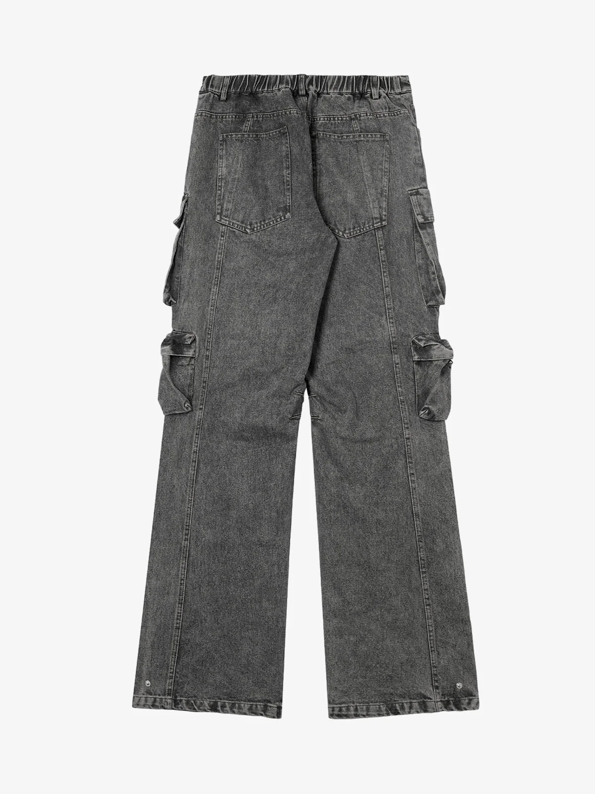 Thesupermade Street Stitching Multi-Pocket Workwear Washed Jeans - 2209 - Image 8