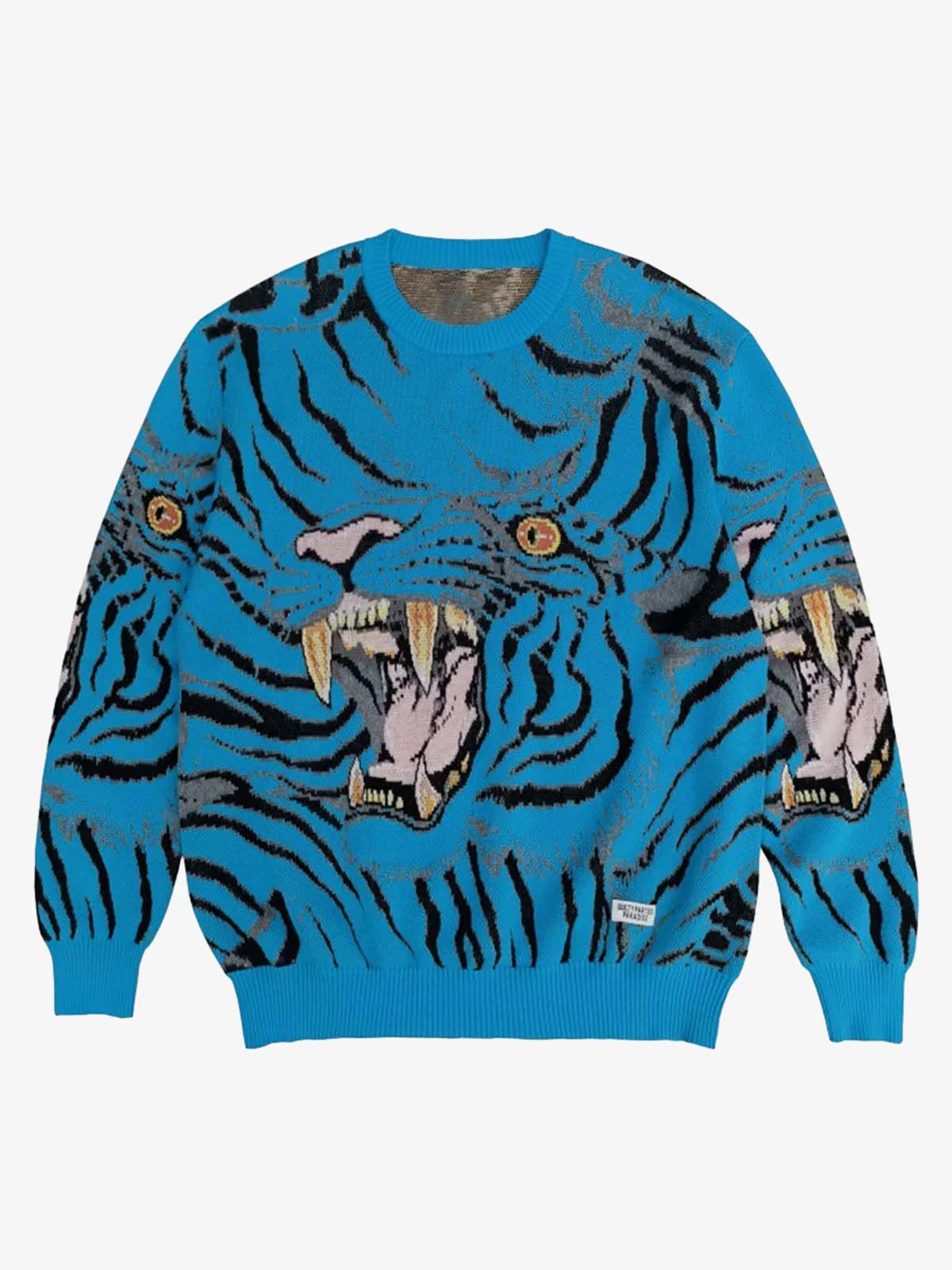 Tiger Crew Neck Knitted Sweater - Image 2