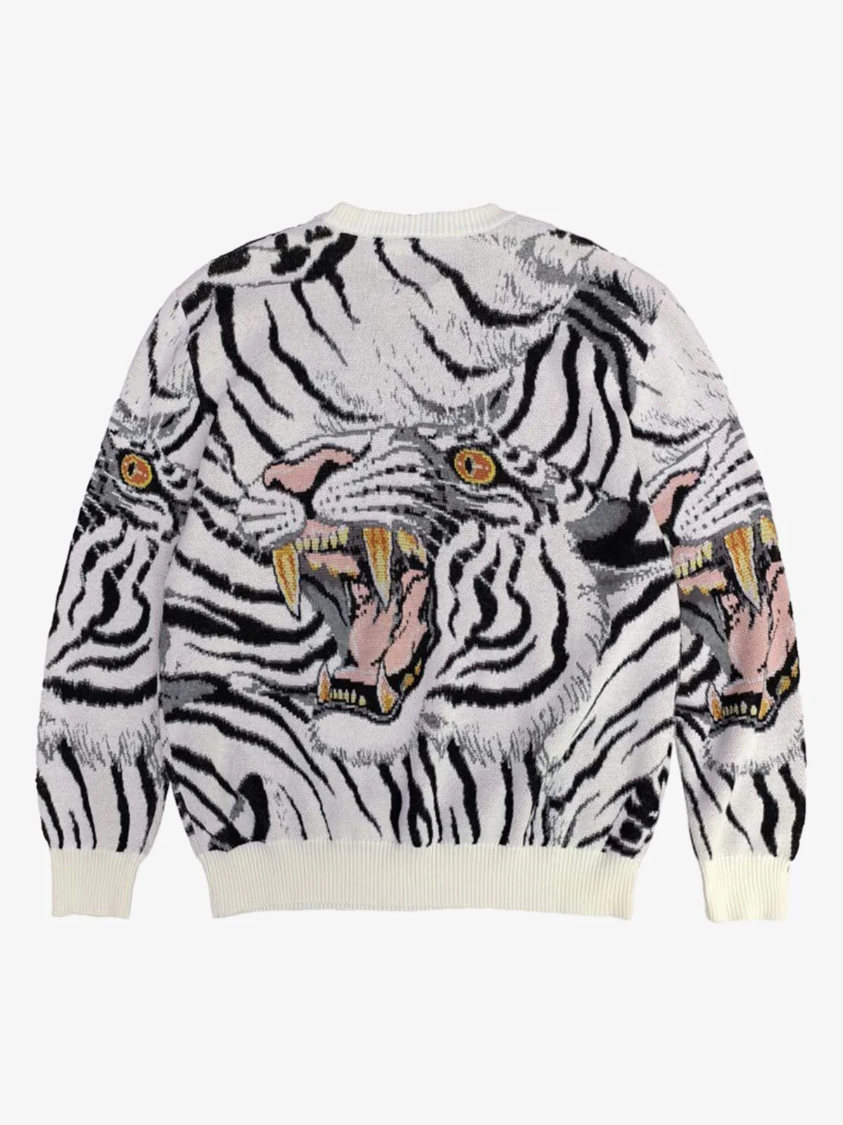 Tiger Crew Neck Knitted Sweater - Image 7