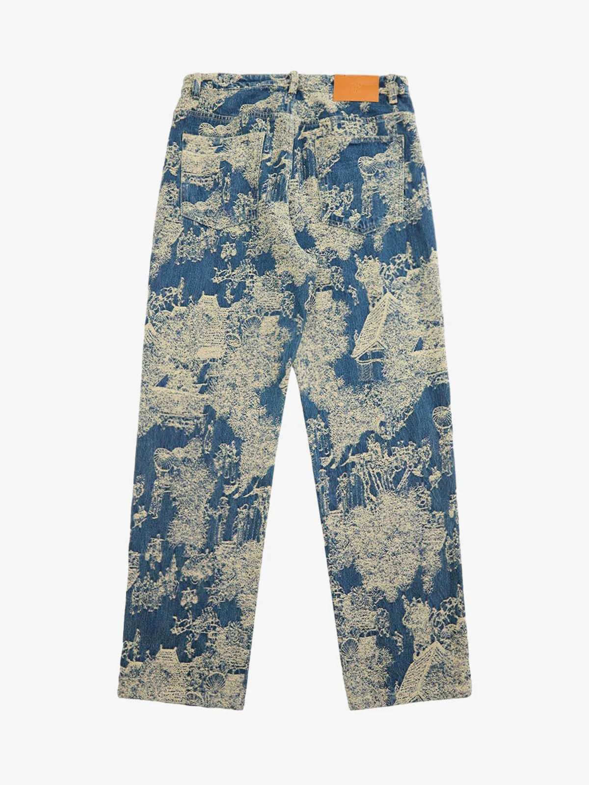 Landscape Jacquard Straight Jeans - Image 2